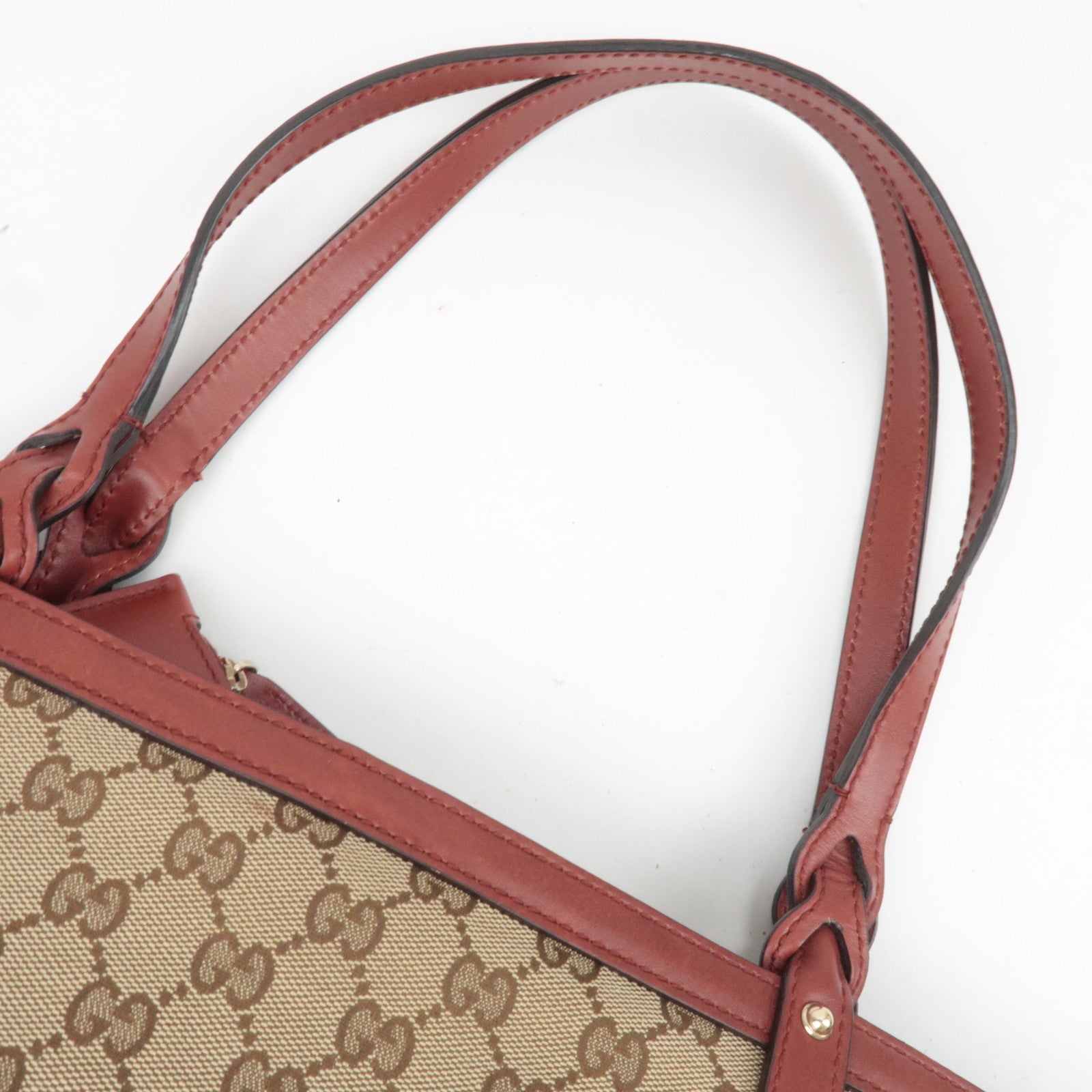 GUCCI GG Canvas Tote Bag Beige Brown 247209