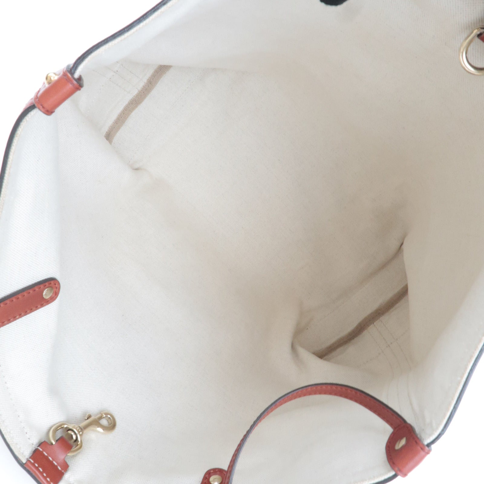 GUCCI GG Canvas Tote Bag Beige Brown 247209