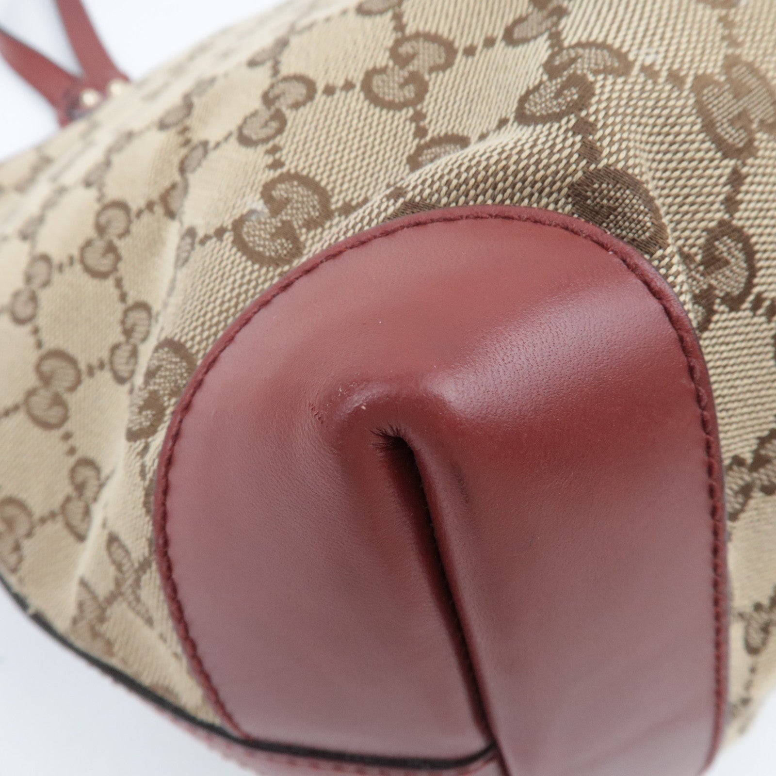 GUCCI GG Canvas Tote Bag Beige Brown 247209