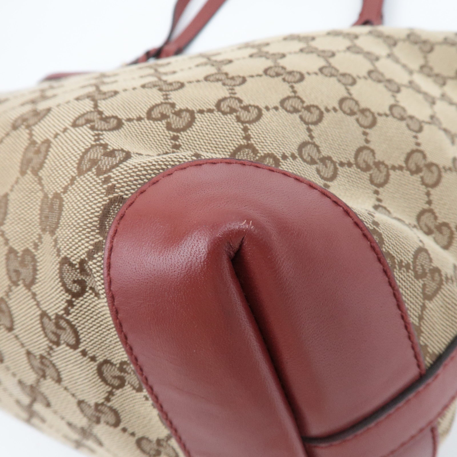 GUCCI GG Canvas Tote Bag Beige Brown 247209