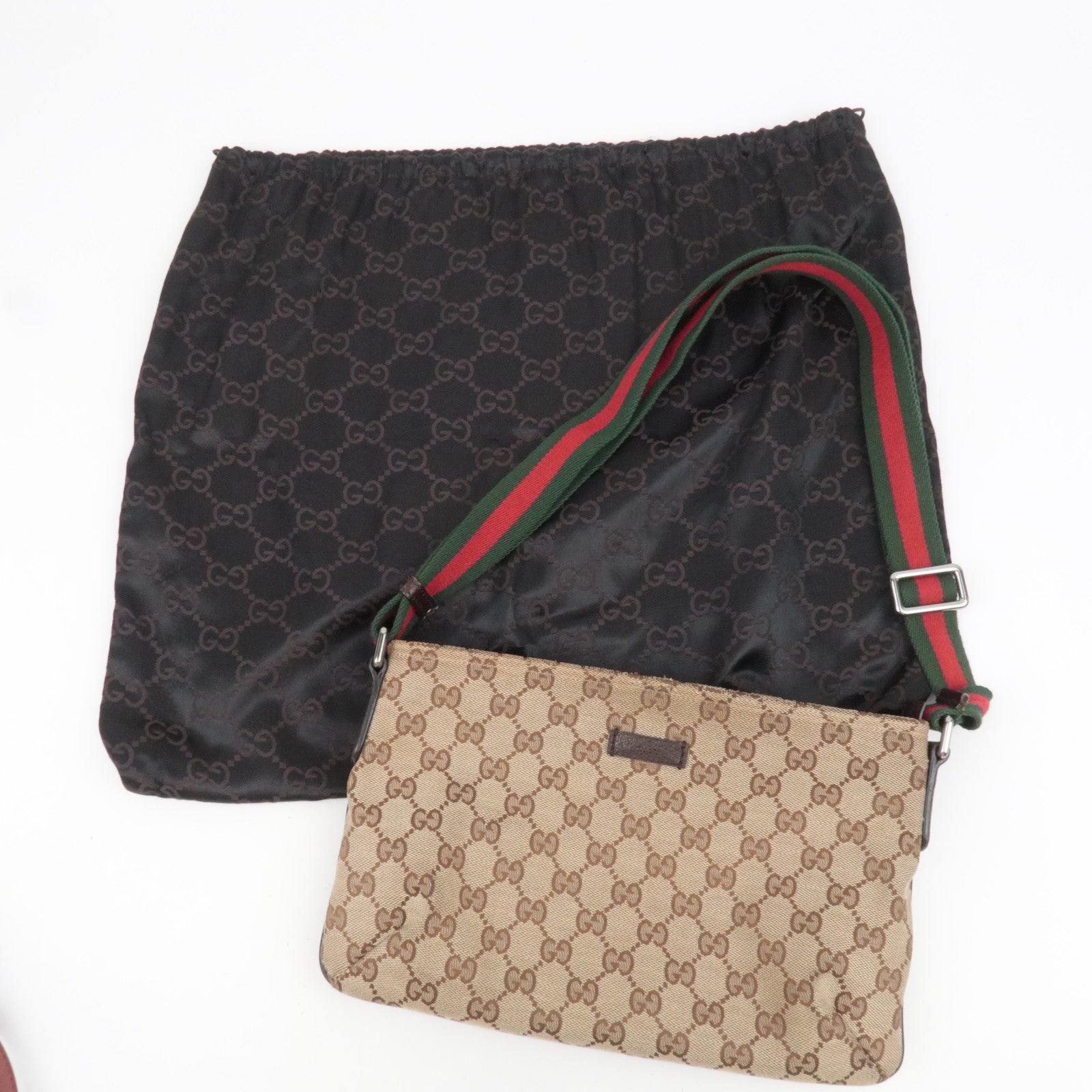 GUCCI GG Canvas Sherry Shoulder Bag 189749