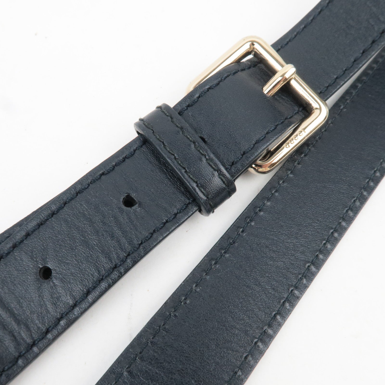 GUCCI Sherry GG Canvas Shoulder Bag Beige Navy 388926