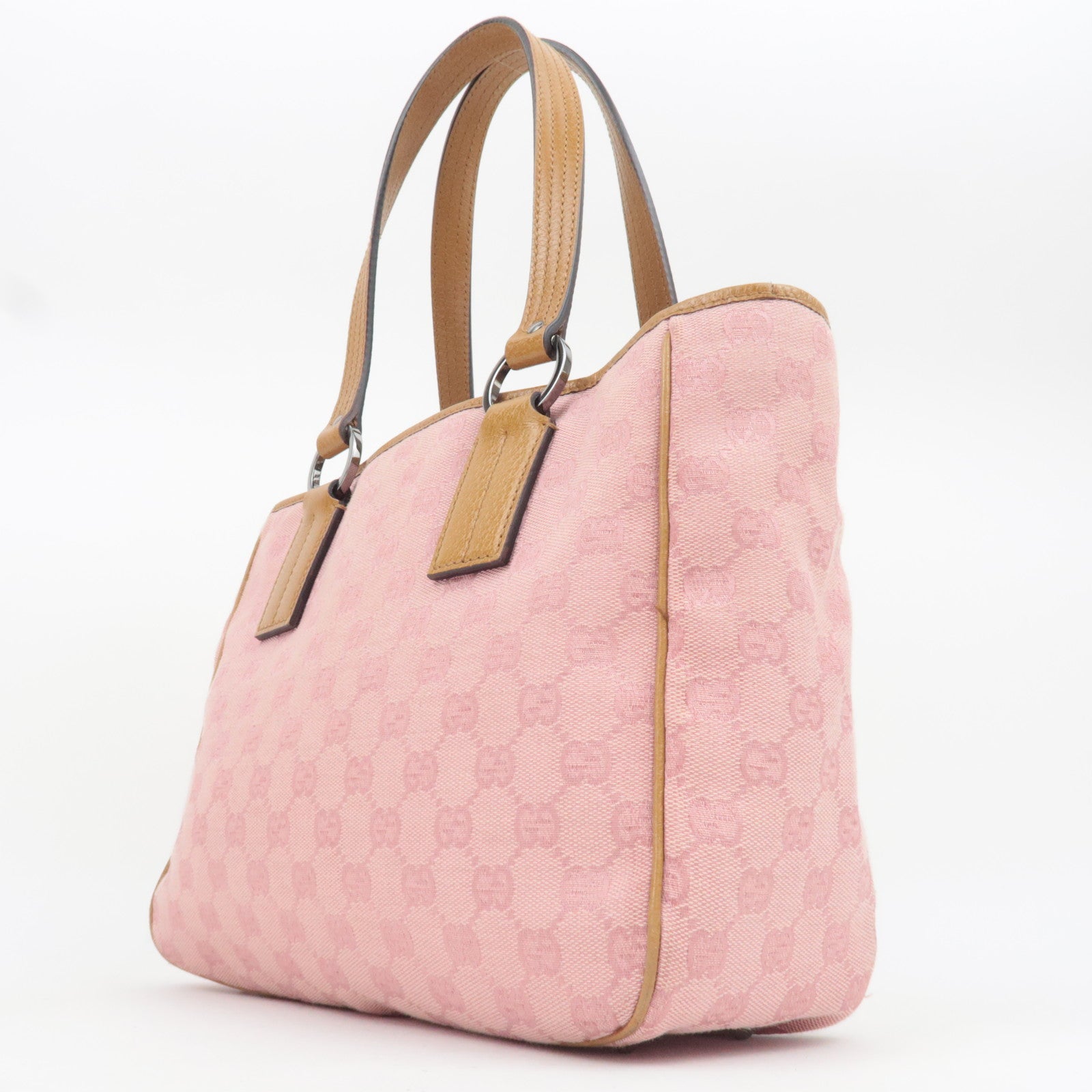 GUCCI GG Canvas Tote Bag Pink 113019