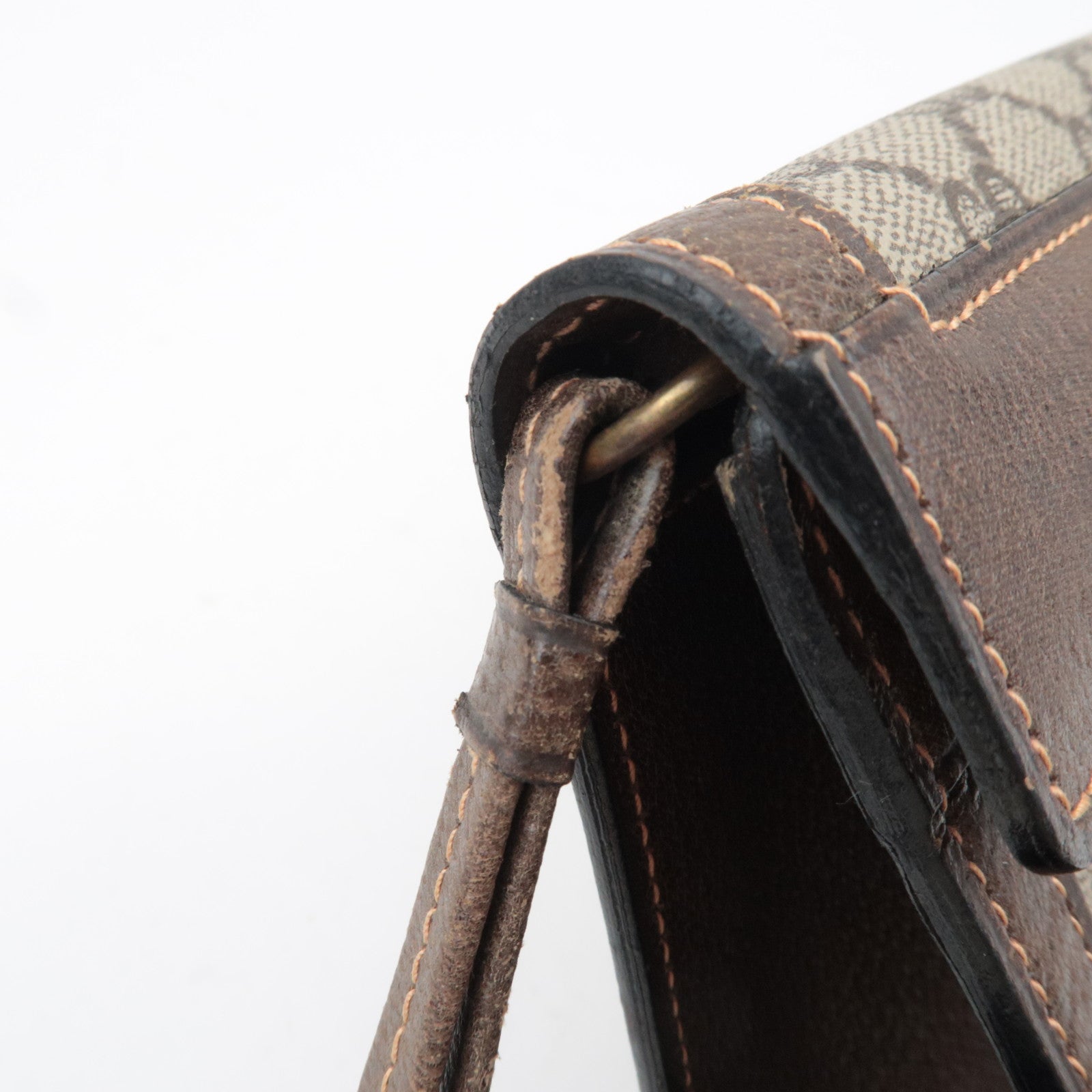 GUCCI Old Gucci GG Plus Clutch Bag Beige Brown