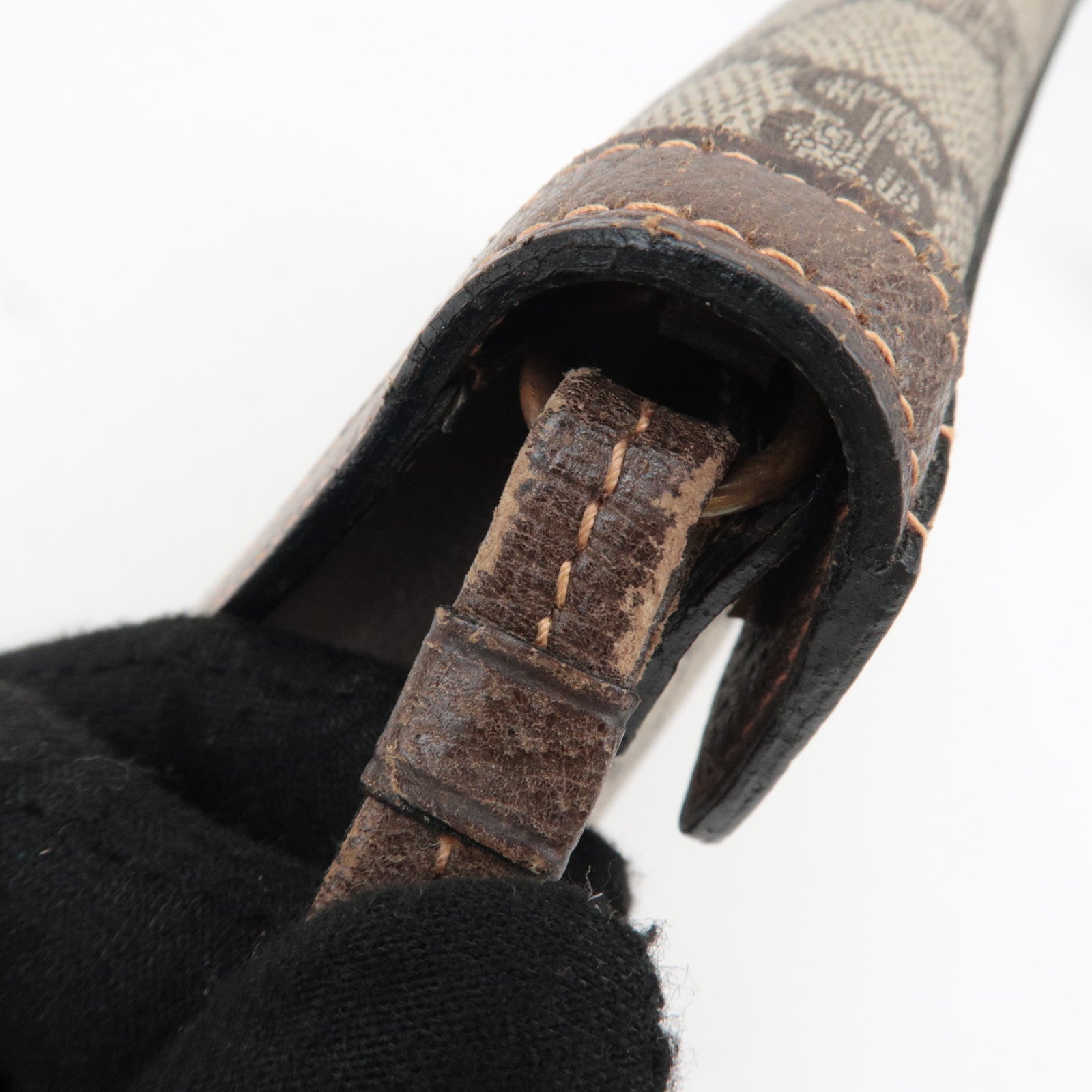 GUCCI Old Gucci GG Plus Clutch Bag Beige Brown