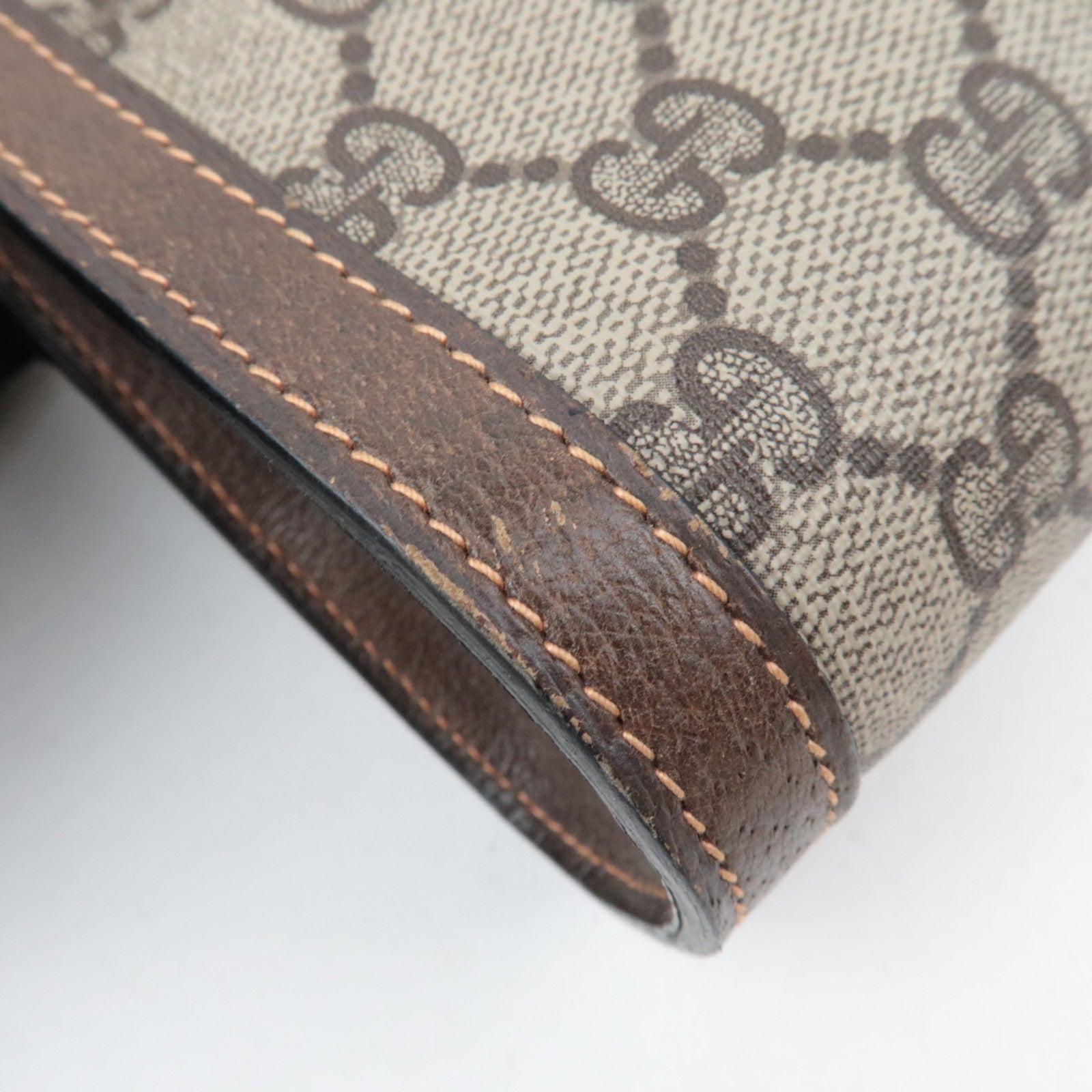 GUCCI Old Gucci GG Plus Clutch Bag Beige Brown