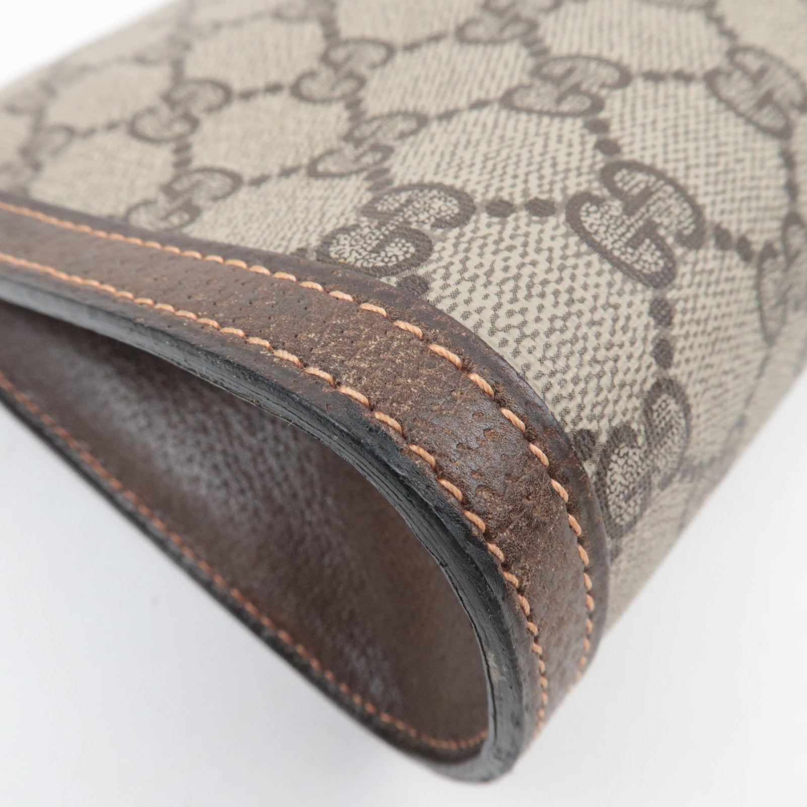 GUCCI Old Gucci GG Plus Clutch Bag Beige Brown