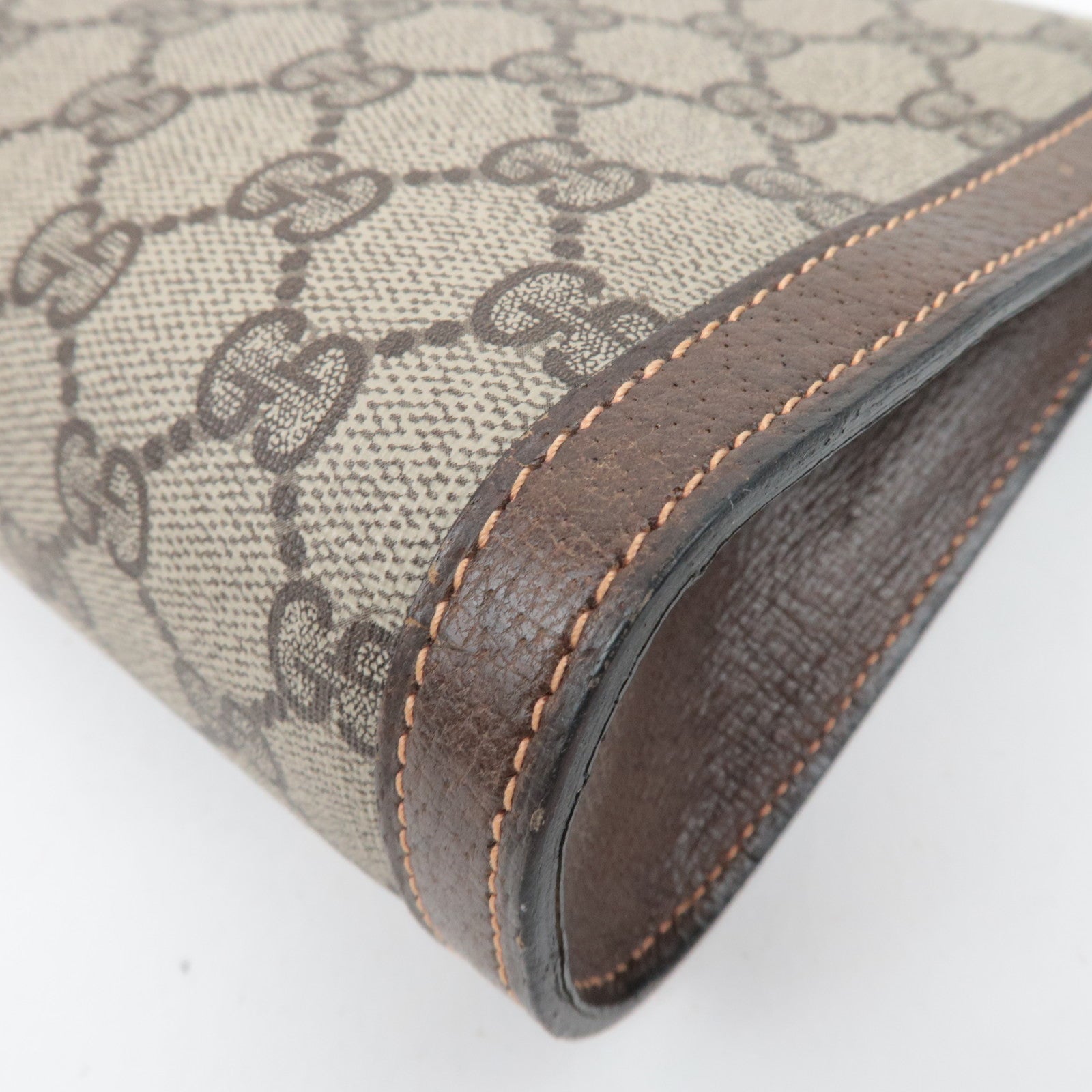 GUCCI Old Gucci GG Plus Clutch Bag Beige Brown