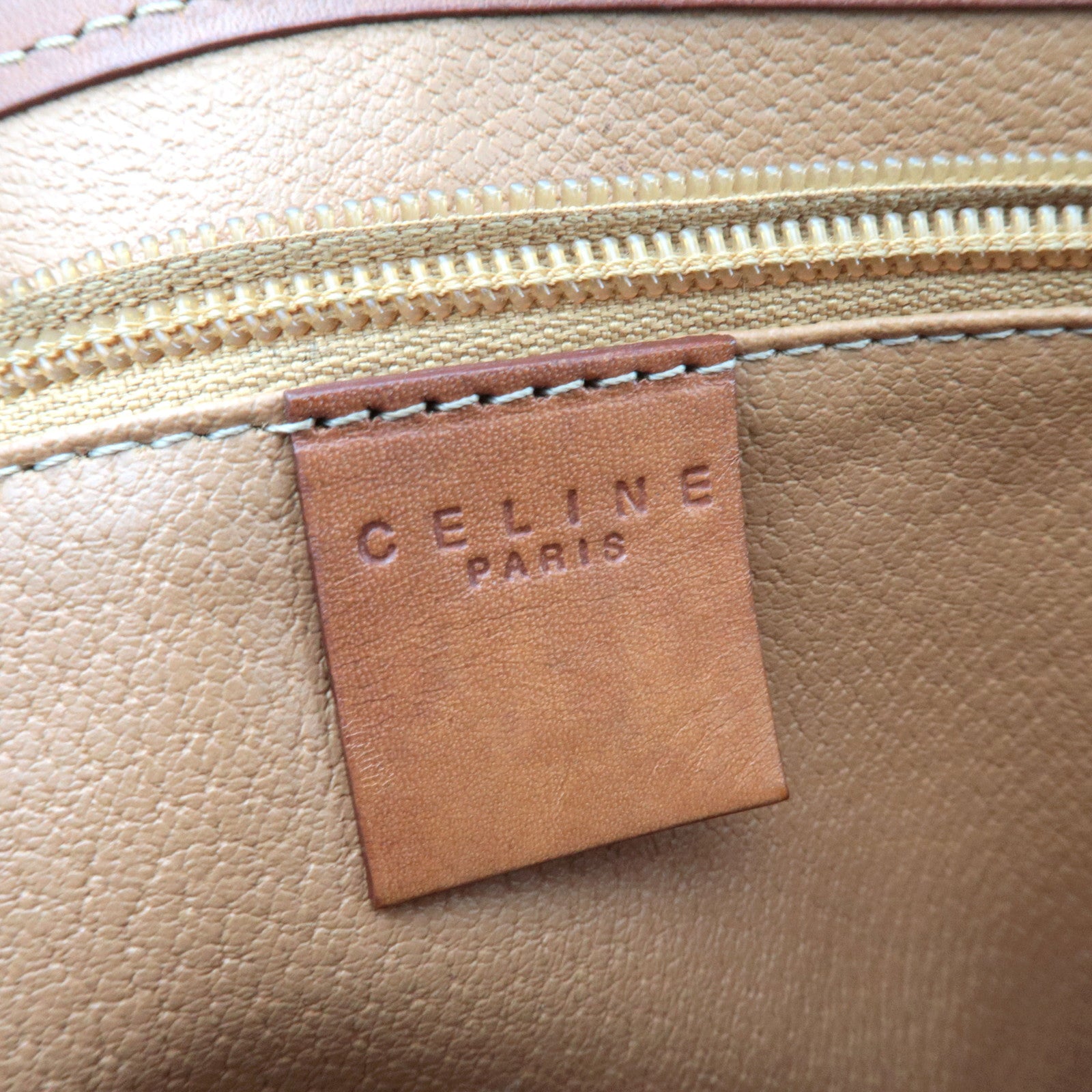 CELINE Macadam PVC Leather Tote Bag Brown
