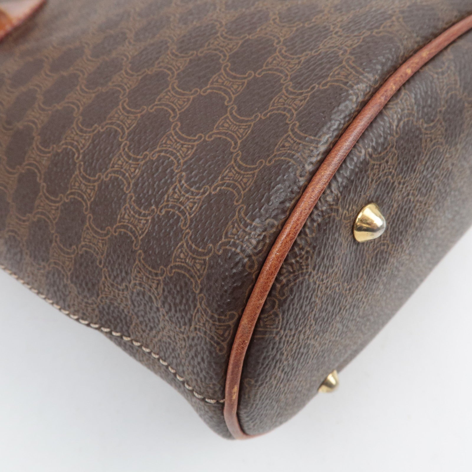 CELINE Macadam PVC Leather Tote Bag Brown