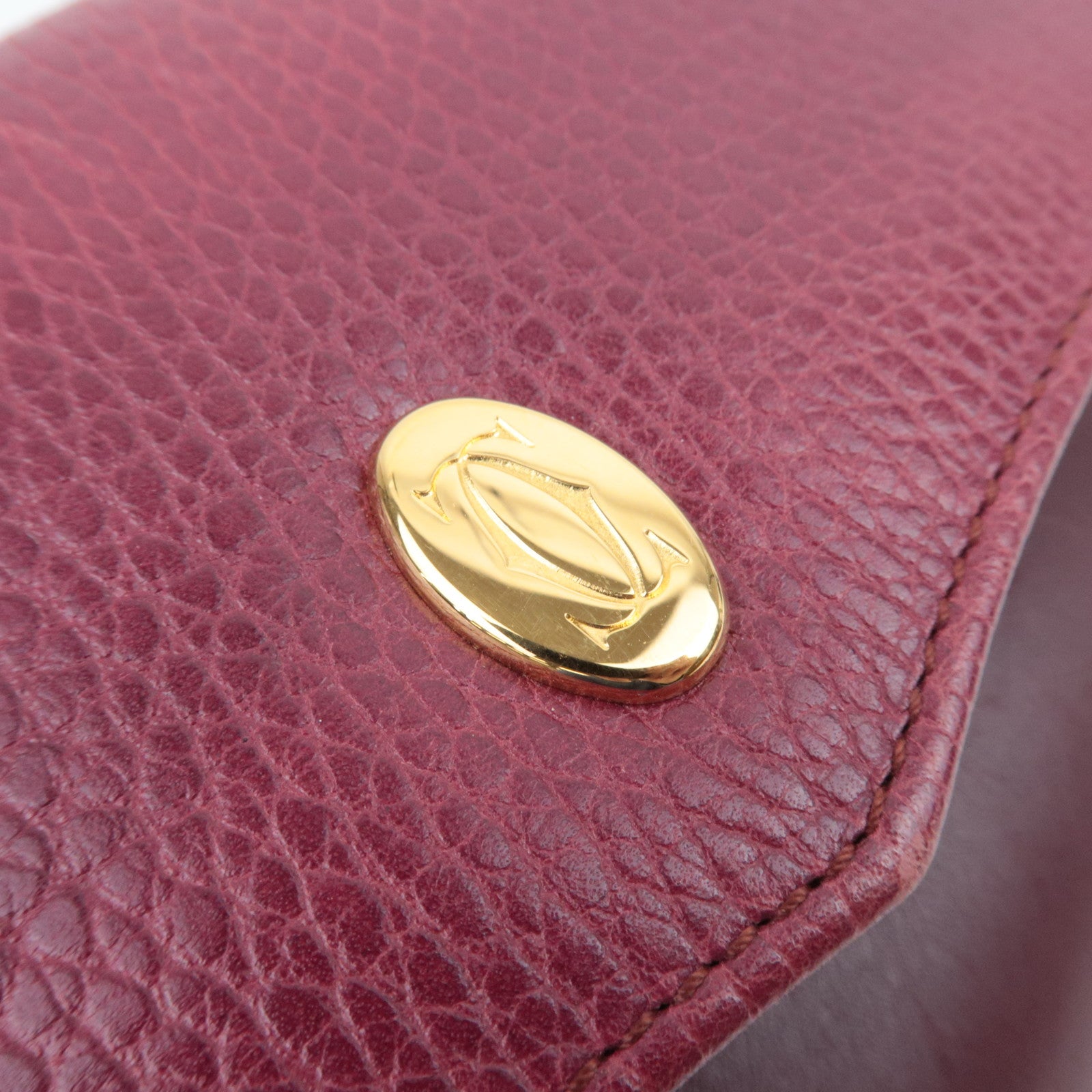 Cartier Must Line Leather Clutch Bag Bordeaux