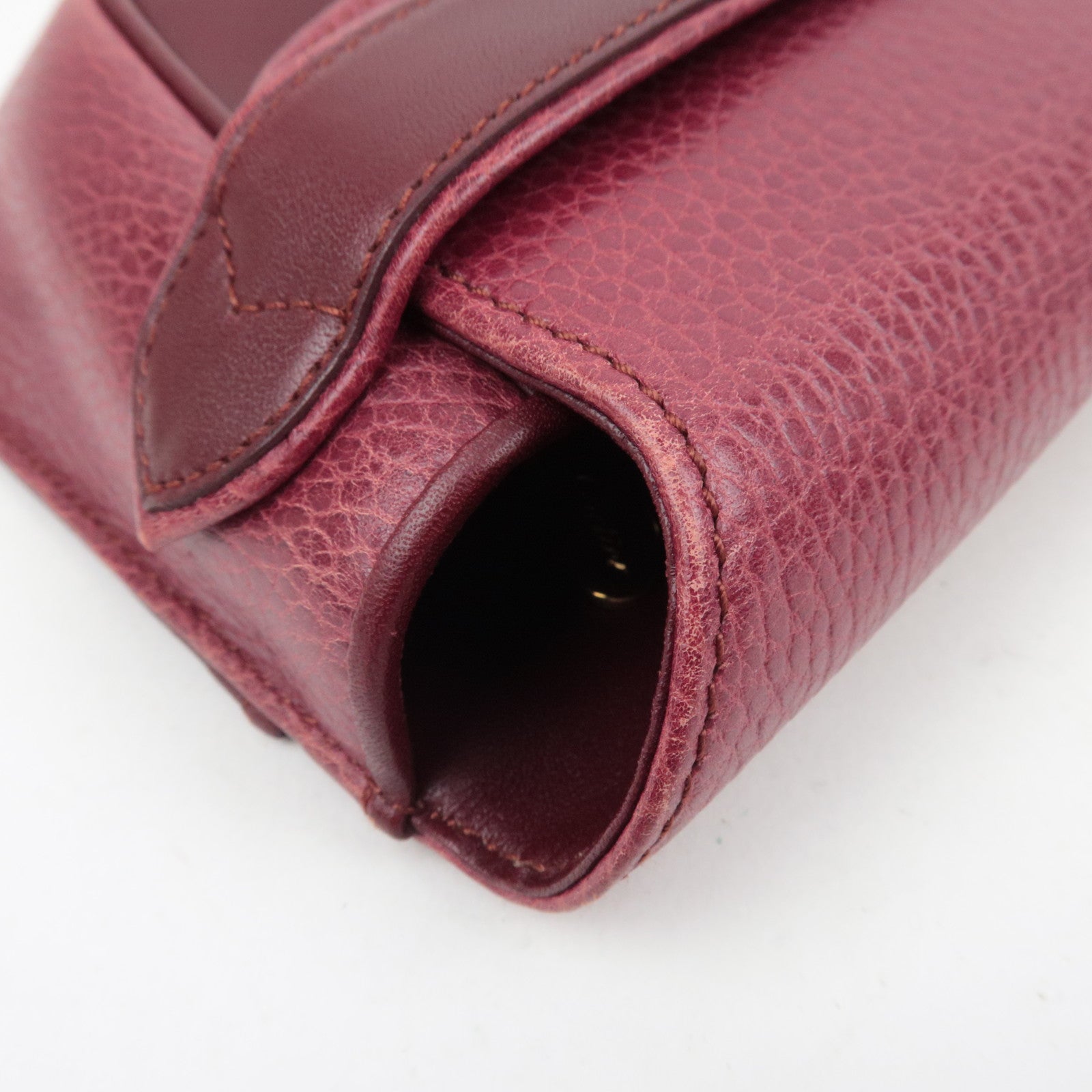 Cartier Must Line Leather Clutch Bag Bordeaux
