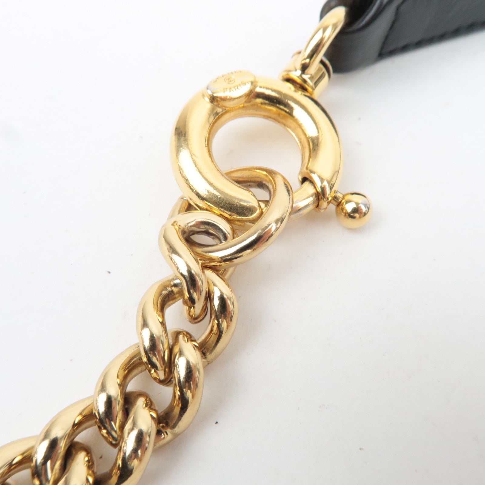 CHANEL Matelasse Leather Chain Waist Bag/Shoulder Bag Black