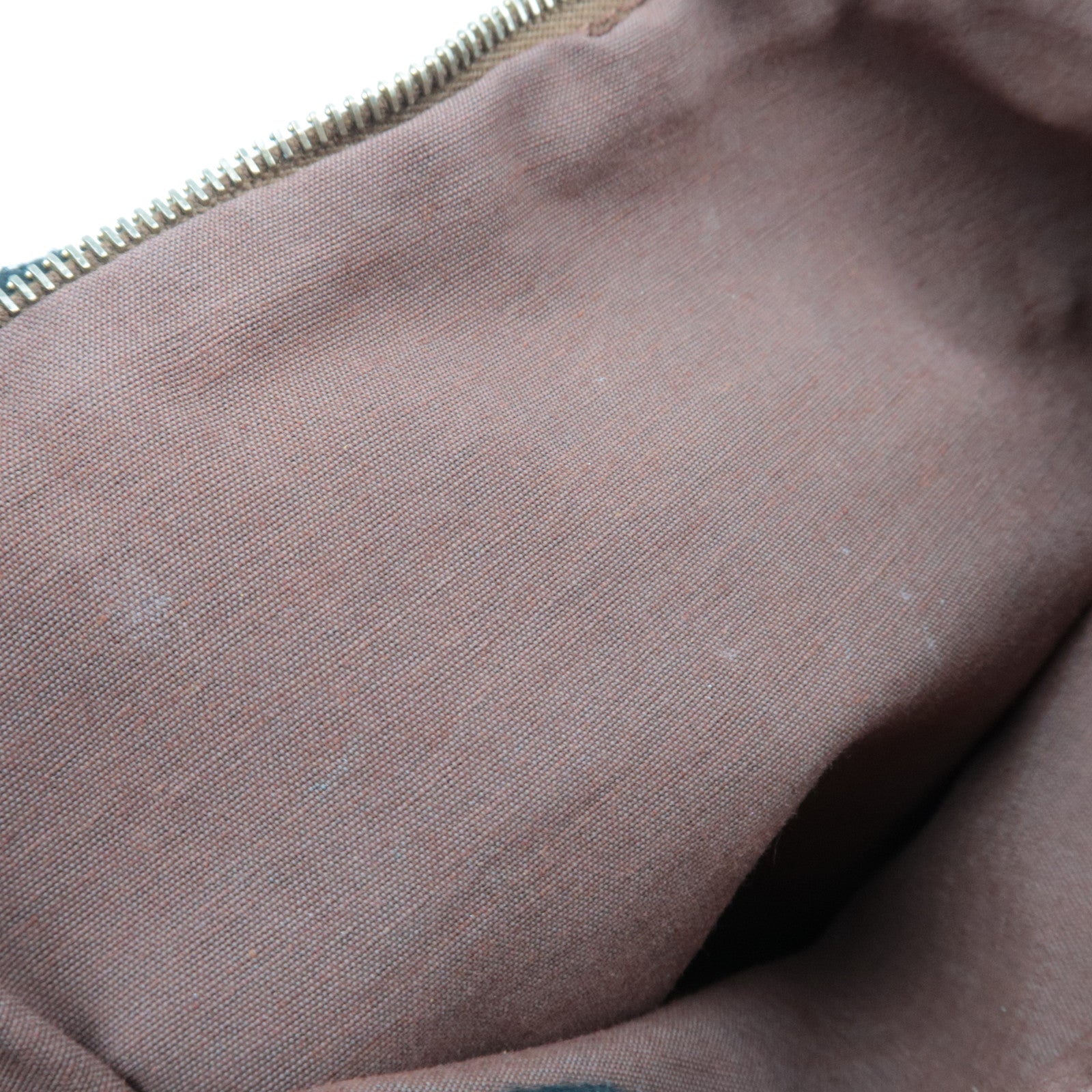 HERMES Bolide Pouch Mini 20 Canvas Cosmetic Pouch Brown