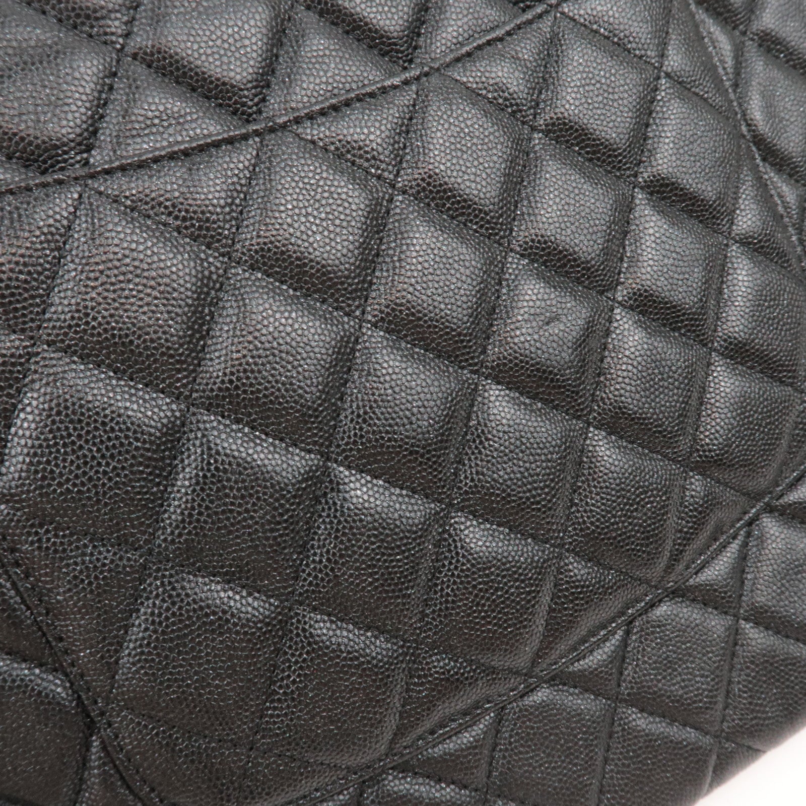 CHANEL Matelasse Caviarskin Clutch Bag Black