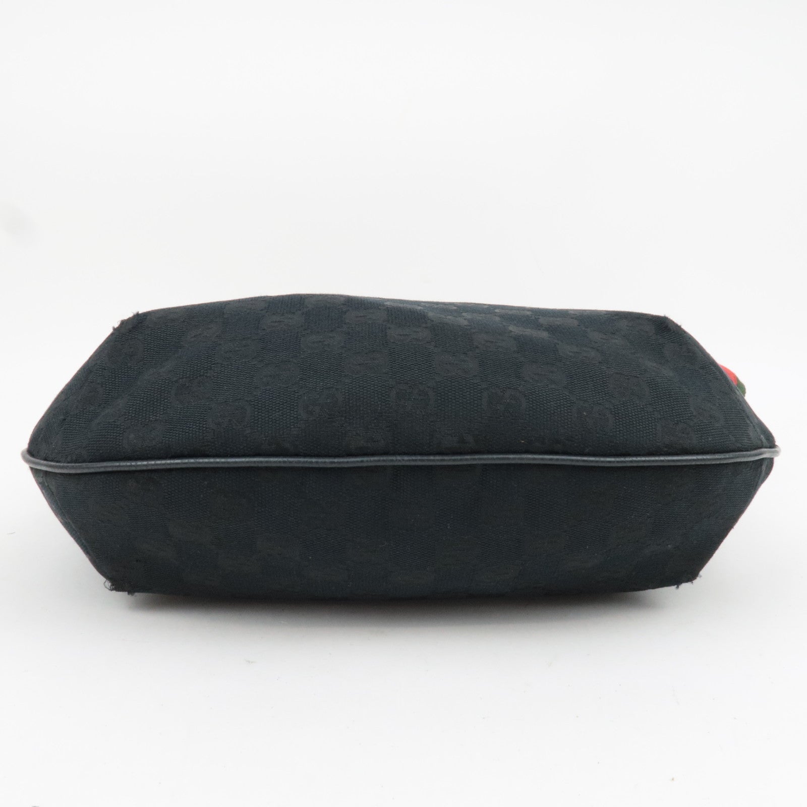 GUCCI Sherry GG Canvas Shoulder Bag Black 181092