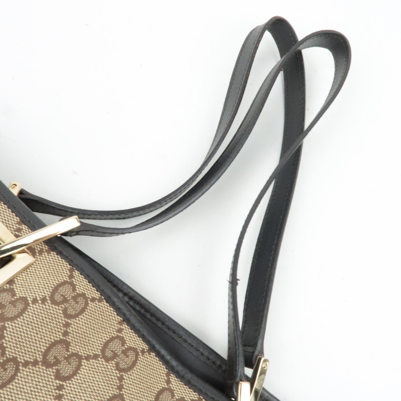 GUCCI GG Canvas Tote Bag Beige Brown 002.1098