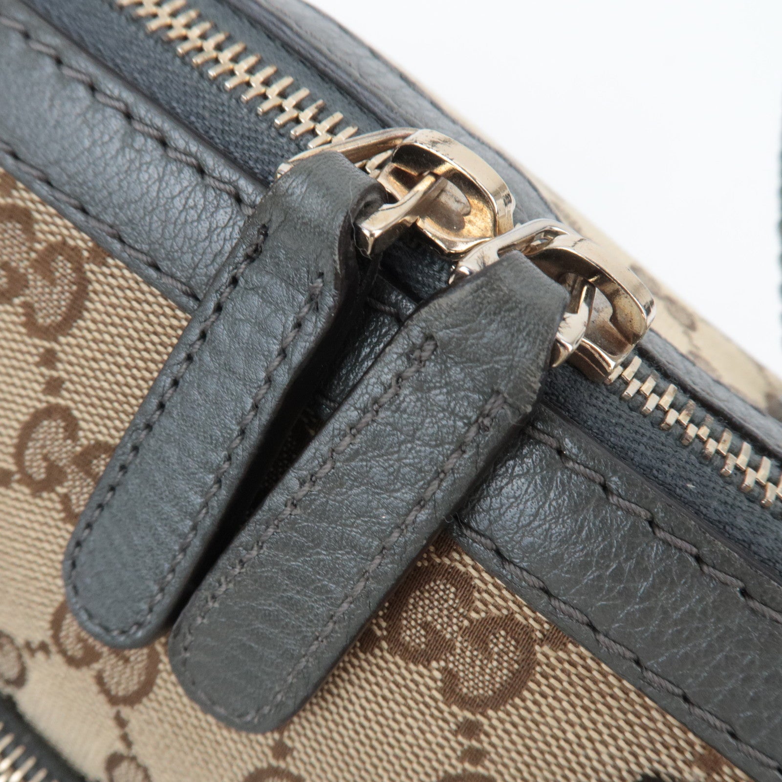GUCCI Bamboo Bella GG Canvas 2Way Handbag Beige Gray 282300