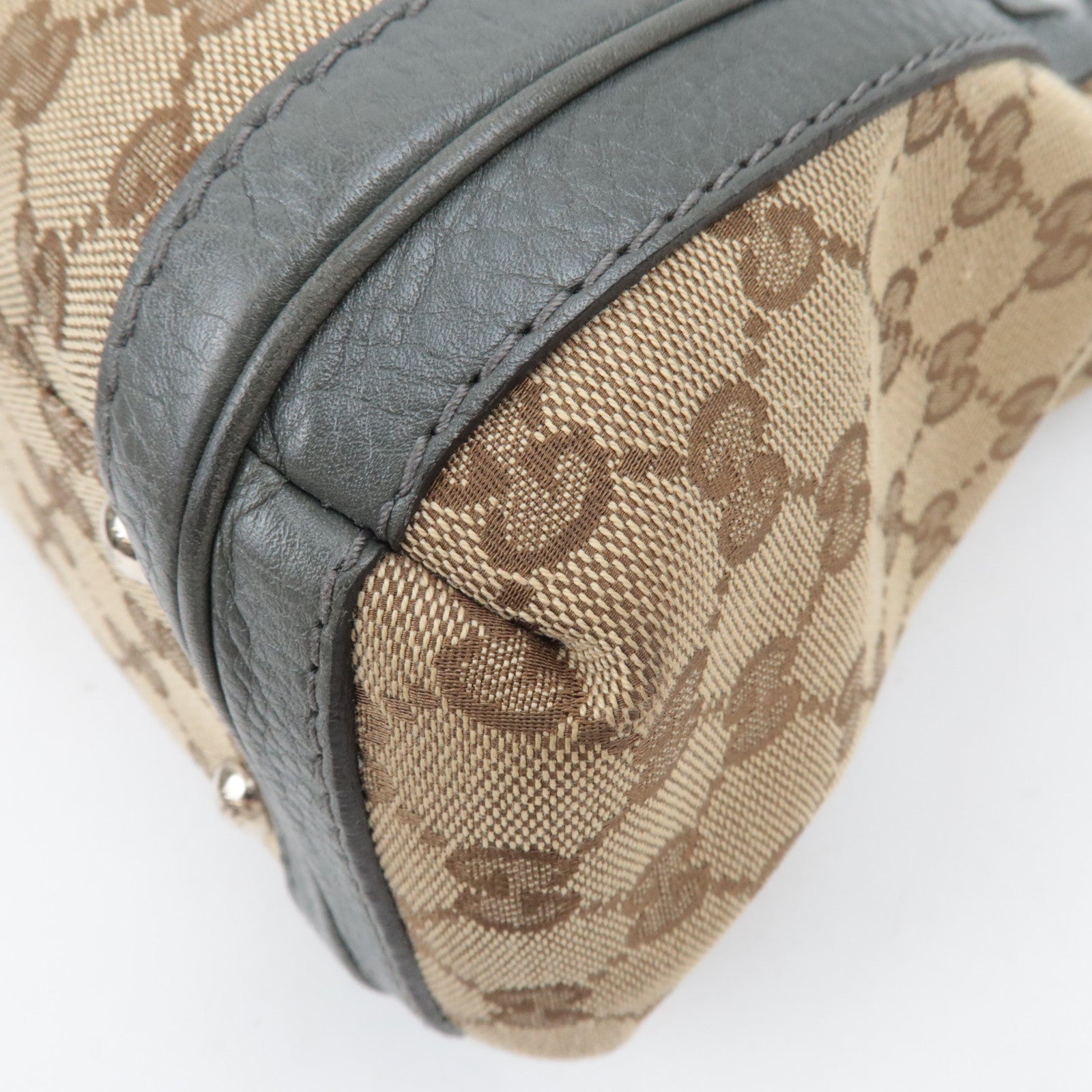 GUCCI Bamboo Bella GG Canvas 2Way Handbag Beige Gray 282300