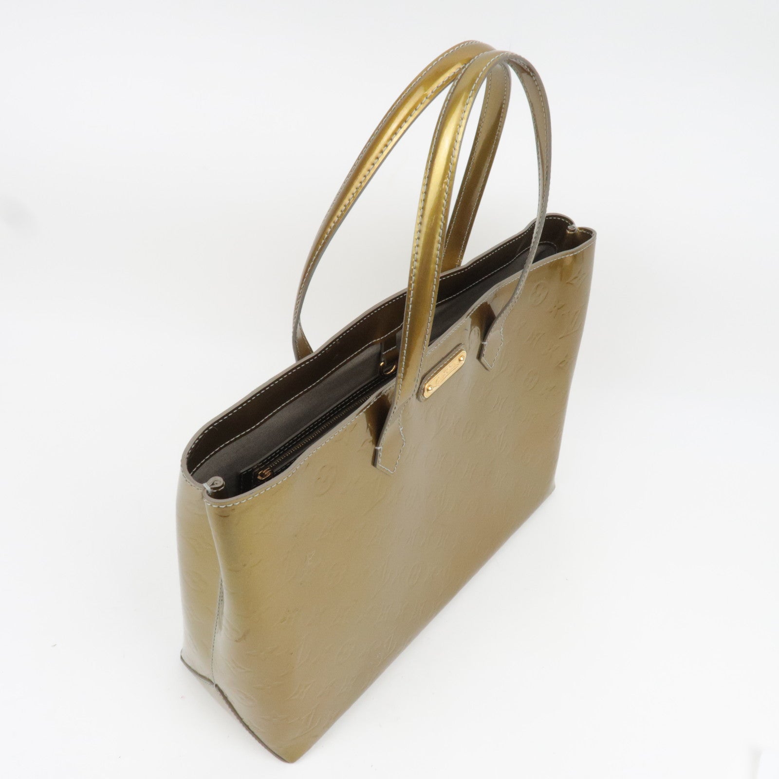 Louis Vuitton Monogram Vernis Wilshire MM Gris Art Deco M91648