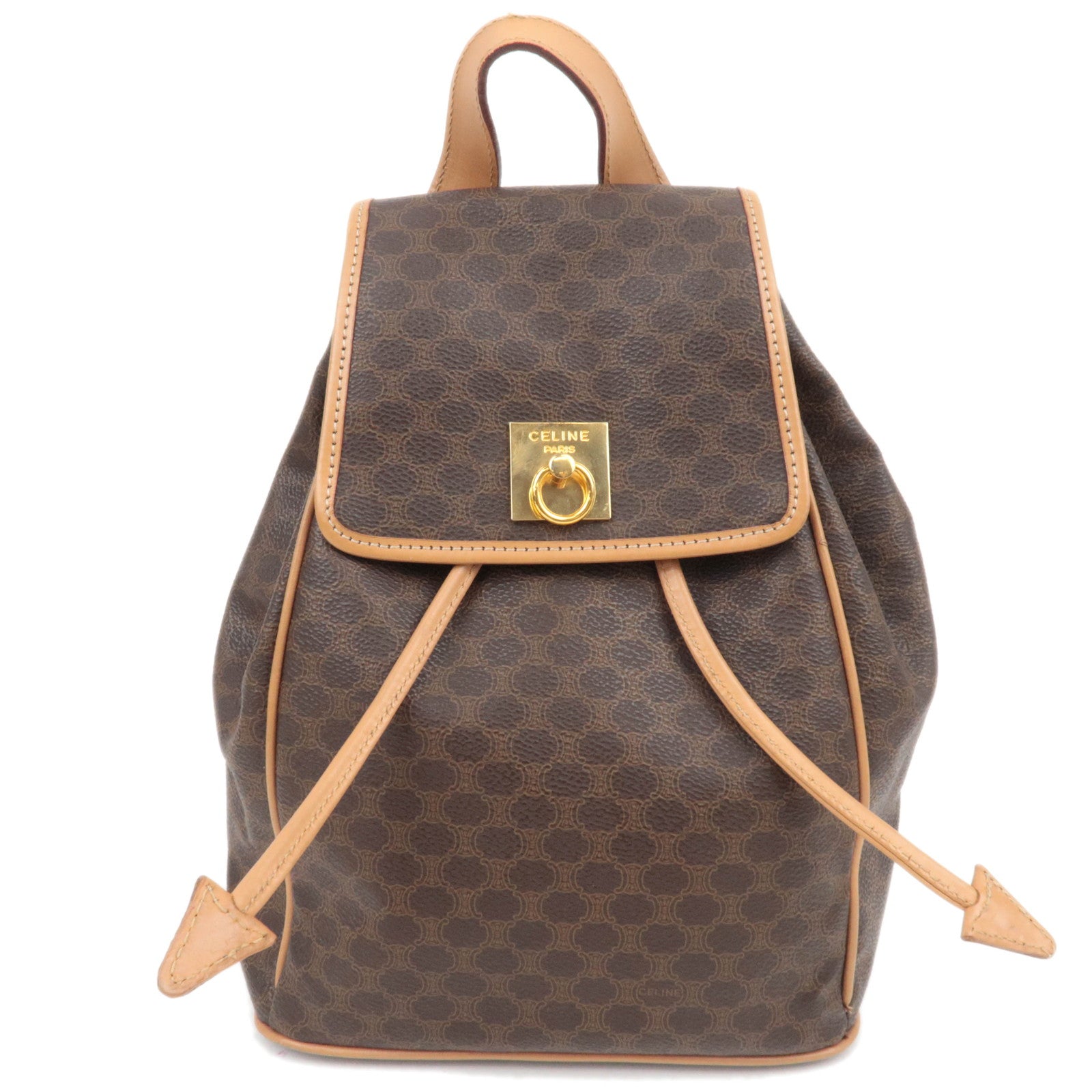 CELINE Macadam PVC Leather Backpack Brown88247