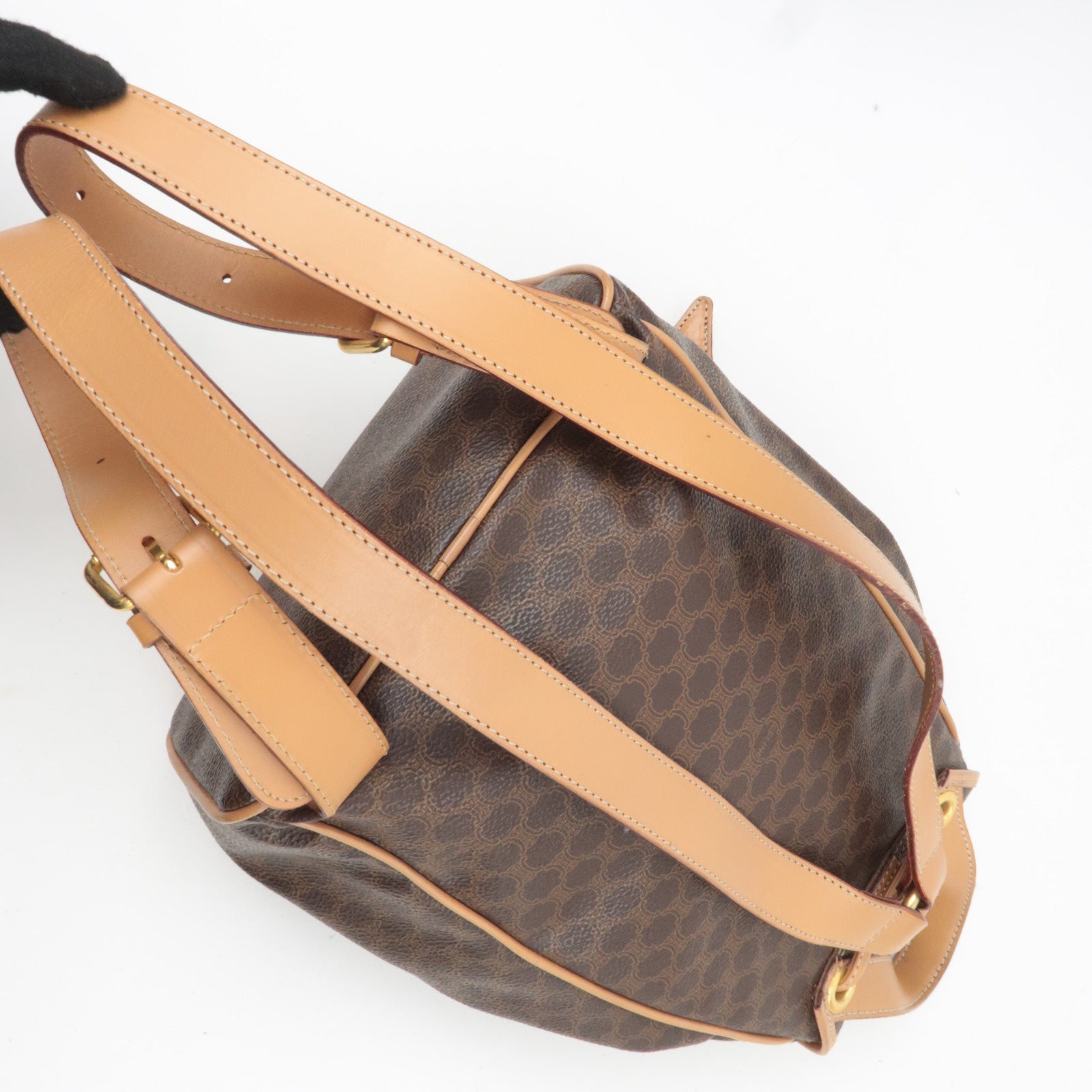 CELINE Macadam PVC Leather Backpack Brown