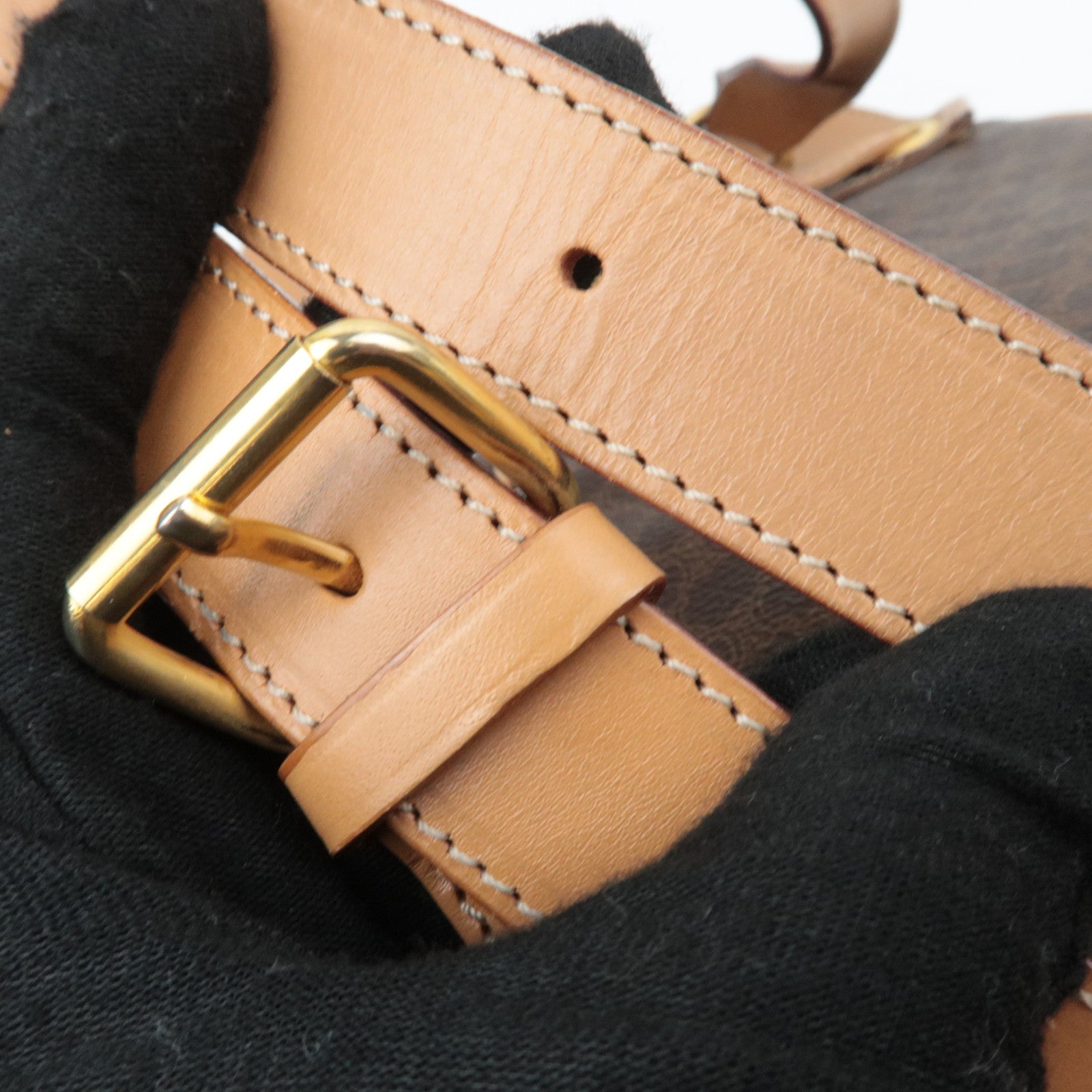 CELINE Macadam PVC Leather Backpack Brown