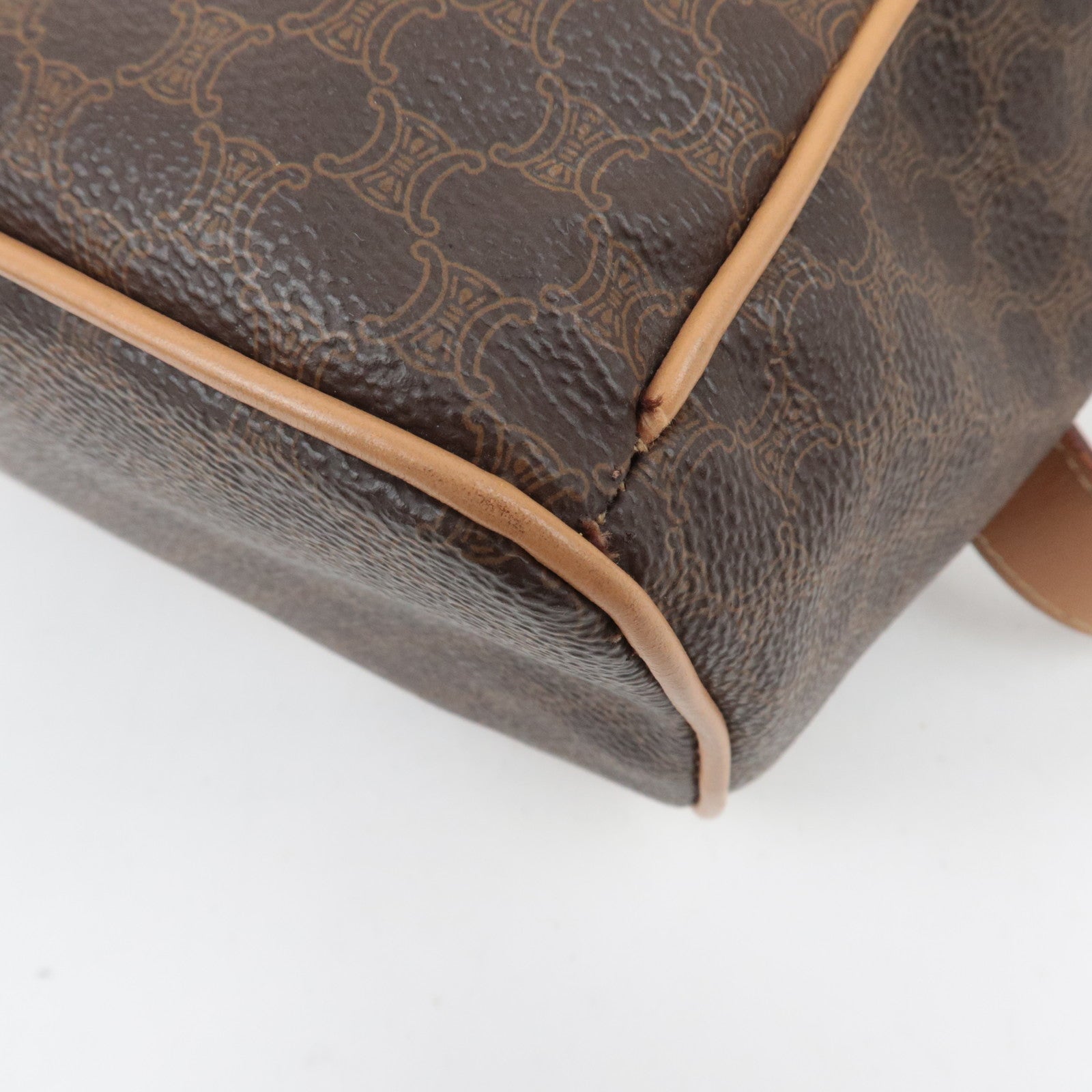 CELINE Macadam PVC Leather Backpack Brown