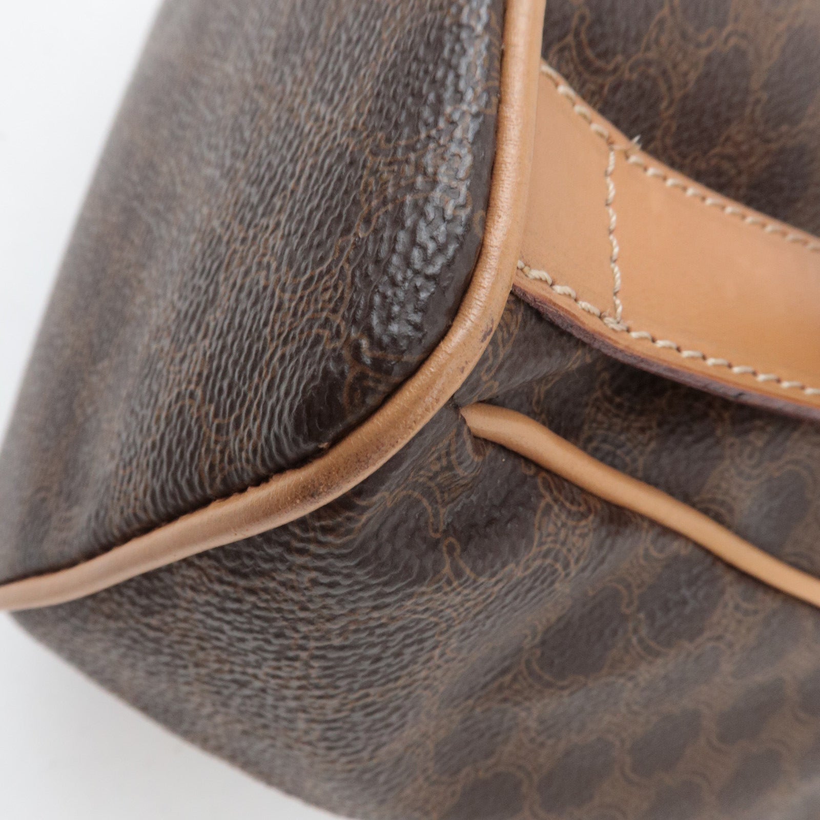 CELINE Macadam PVC Leather Backpack Brown