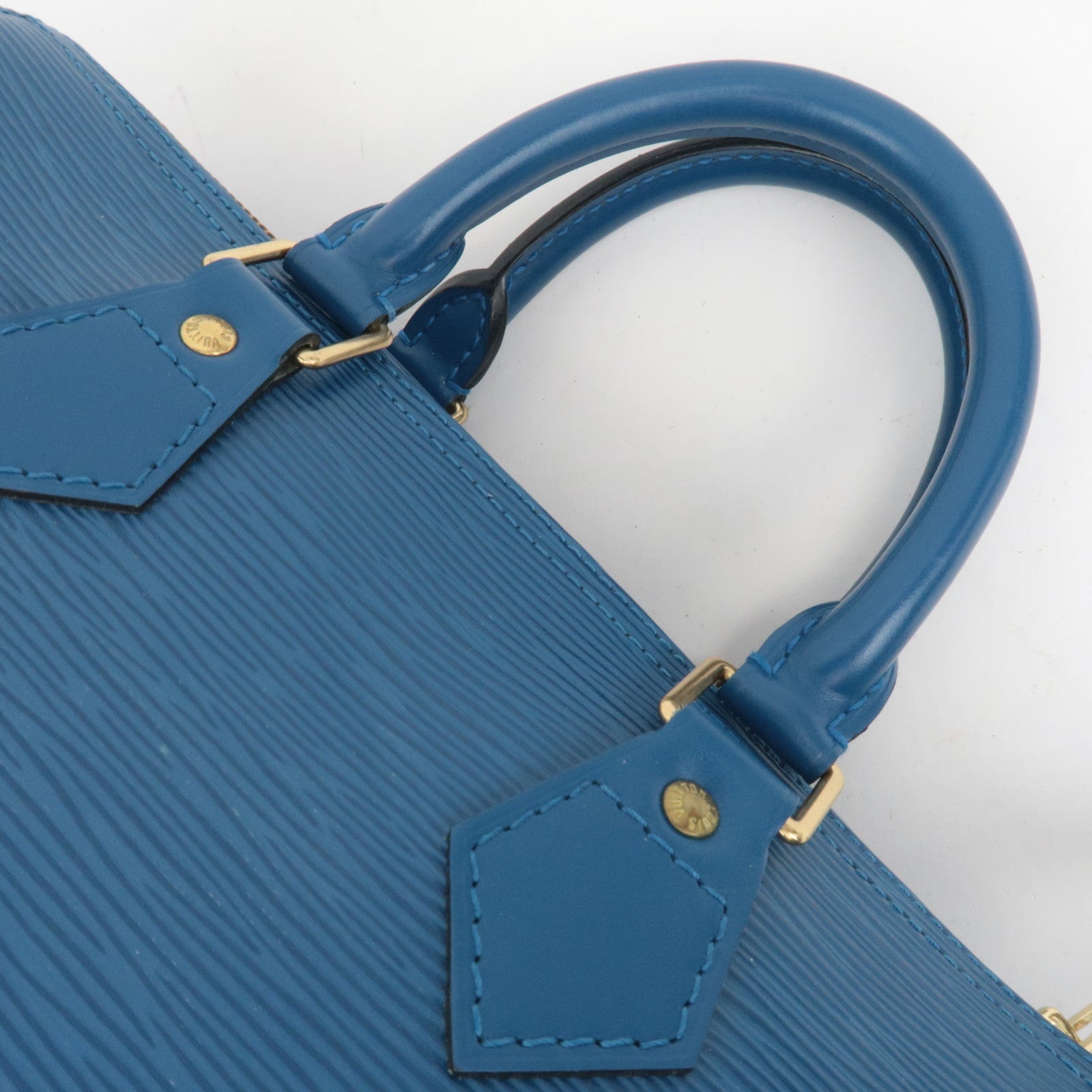 Louis Vuitton Epi Speedy 25 Handbag Toledo Blue M43015