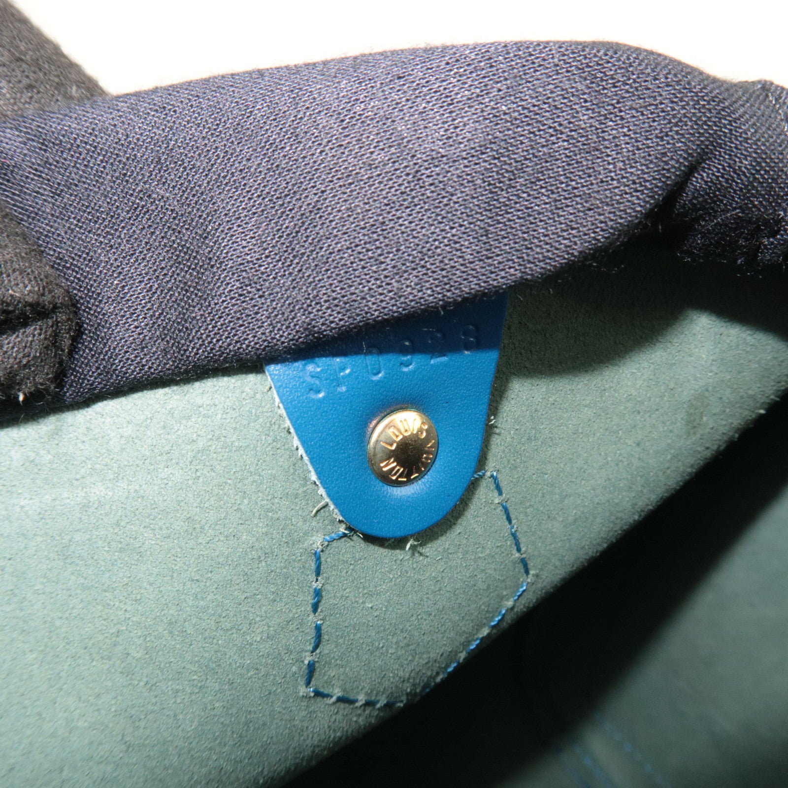 Louis Vuitton Epi Speedy 25 Handbag Toledo Blue M43015