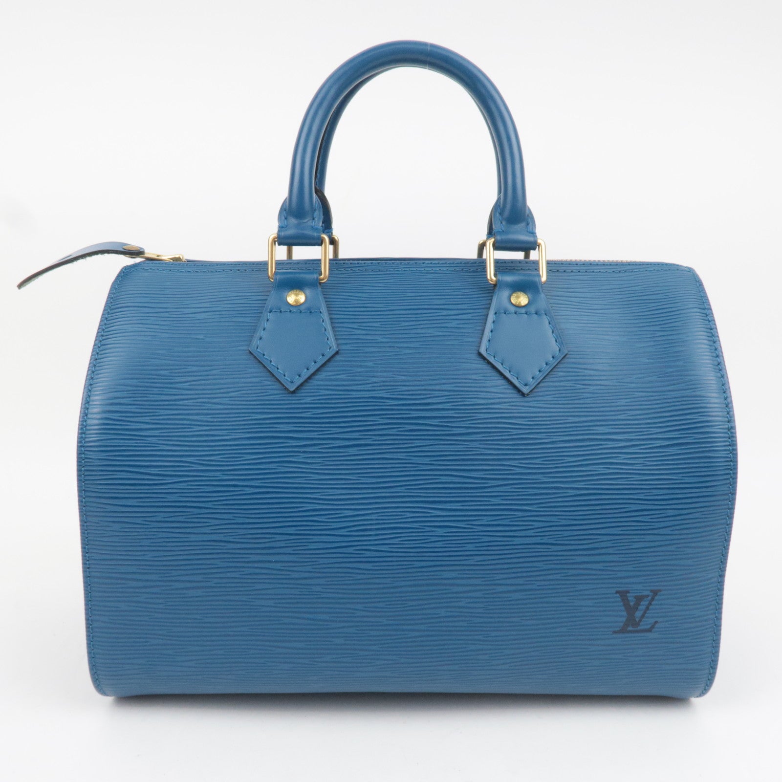 Louis Vuitton Epi Speedy 25 Handbag Toledo Blue M43015