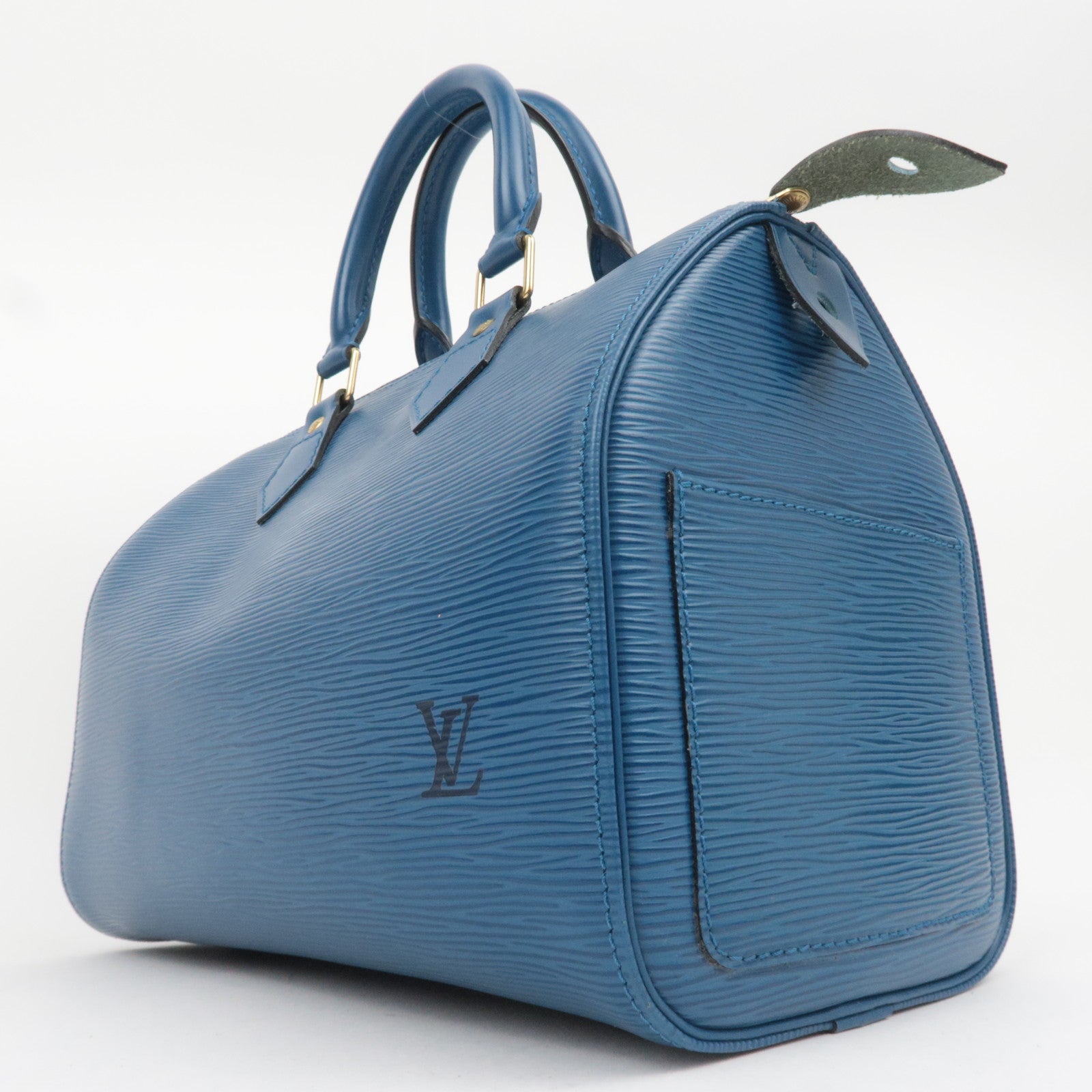 Louis Vuitton Epi Speedy 25 Handbag Toledo Blue M43015