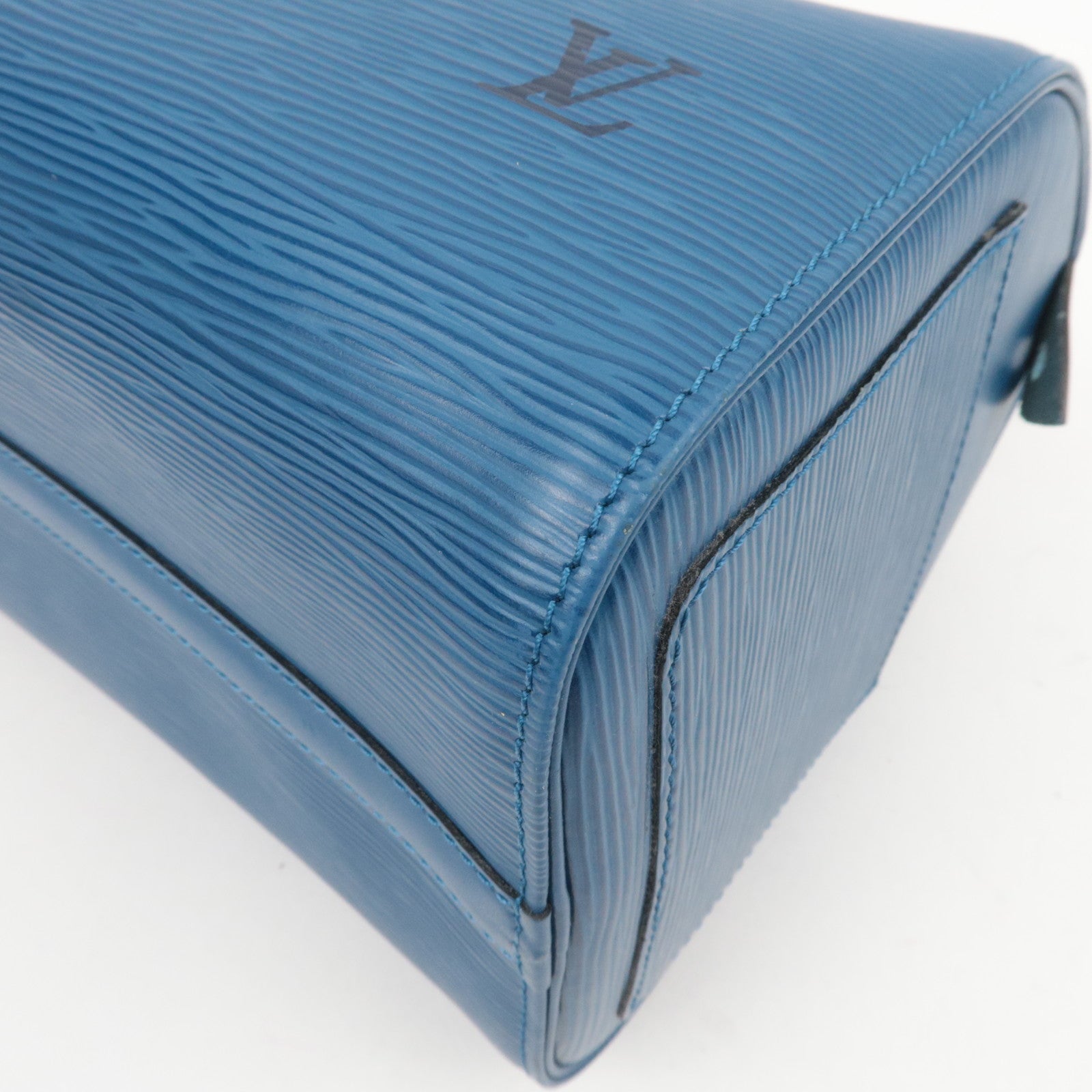 Louis Vuitton Epi Speedy 25 Handbag Toledo Blue M43015