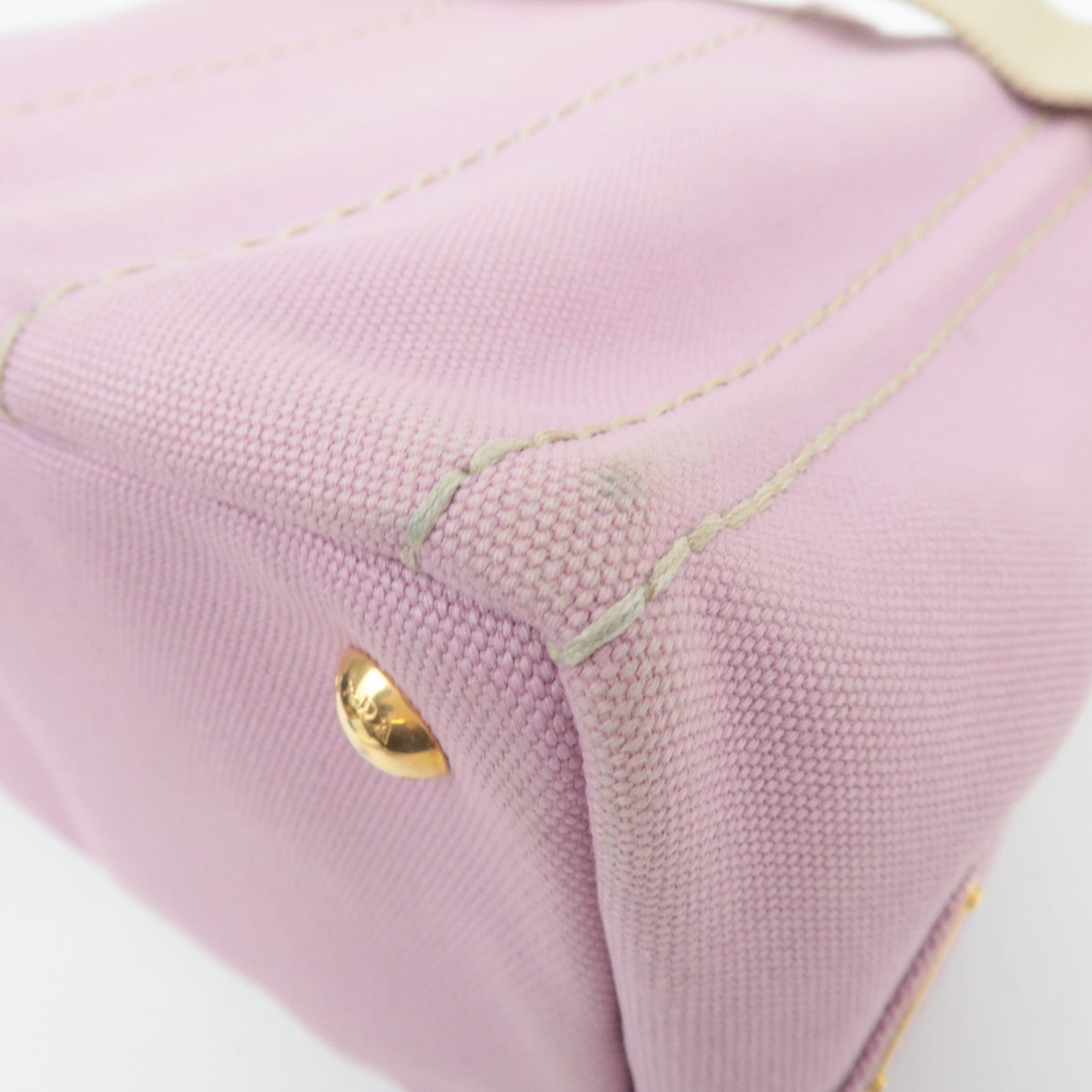 PRADA Canapa Mini 2Way Canvas Tote Bag Pink 1BG439