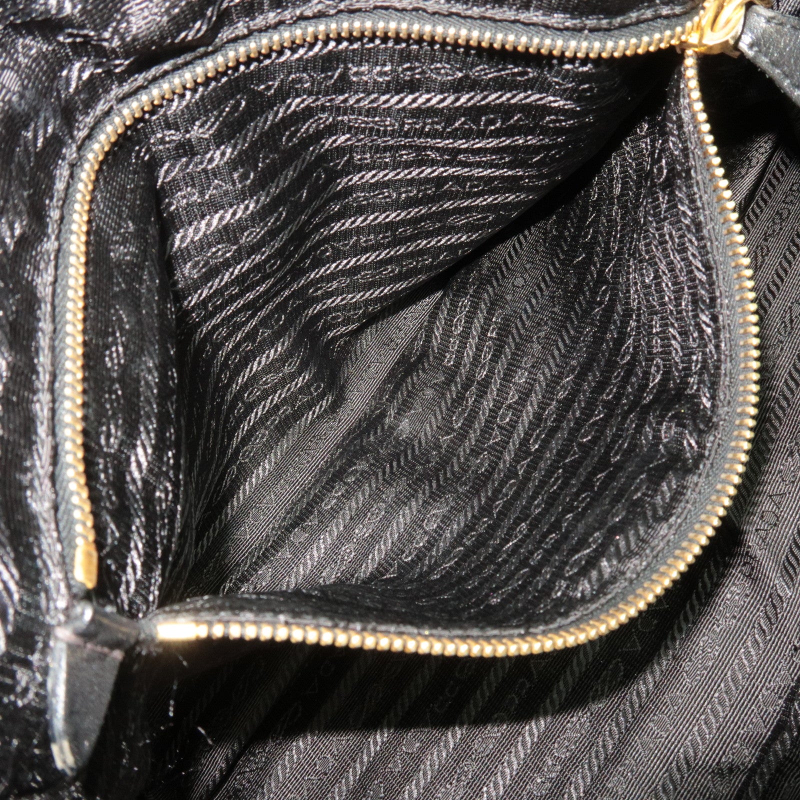 PRADA Quilted 2Way Nylon Handbag Black BL0404