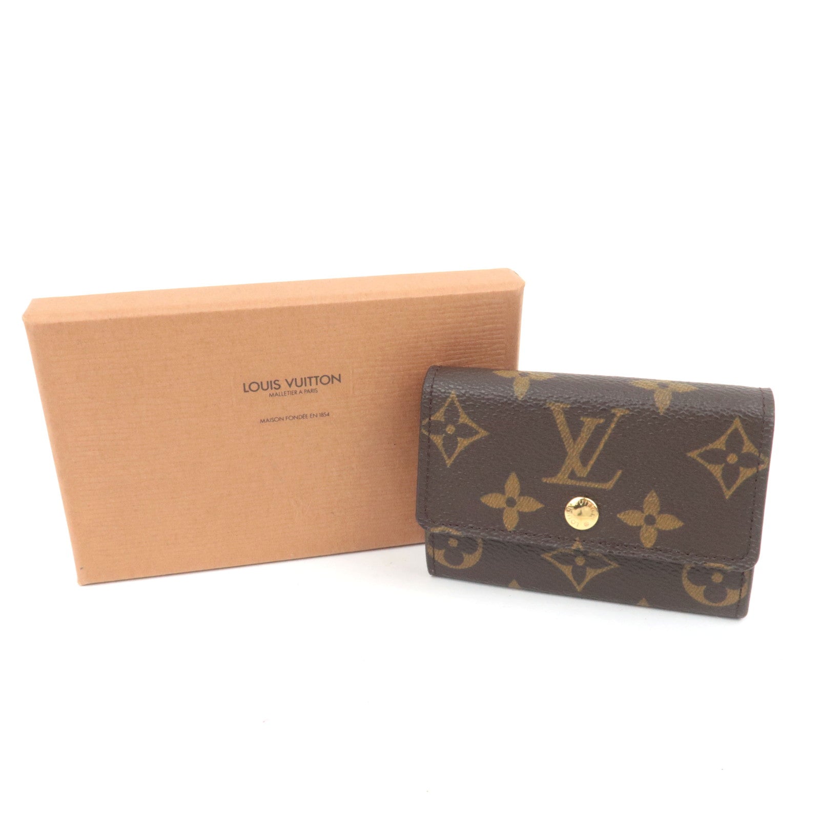 Louis Vuitton Monogram Porte Monnaie Plat Coin Purse M61930