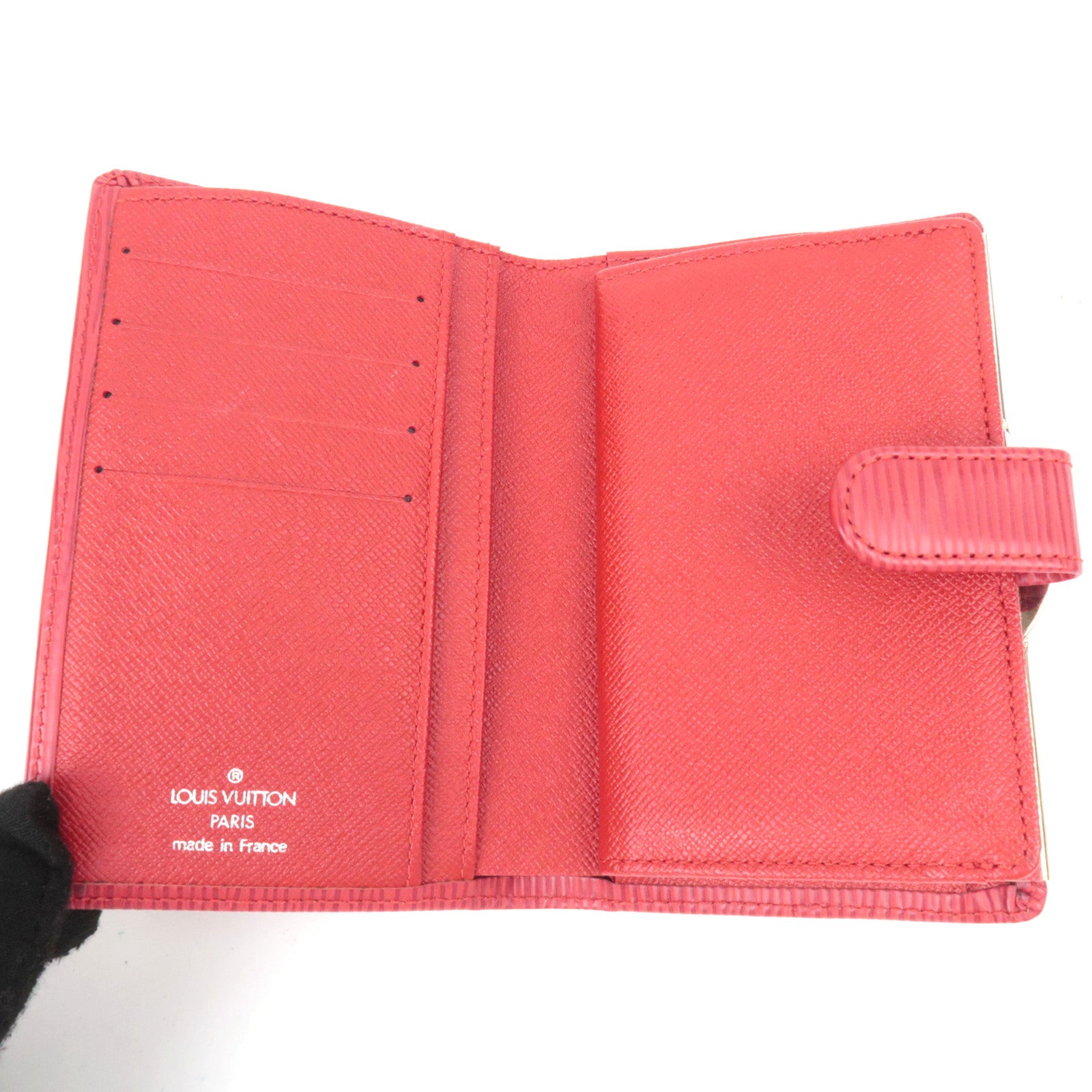 Louis Vuitton Epi Porte Monnaie Viennois Wallet Rouge M6327E