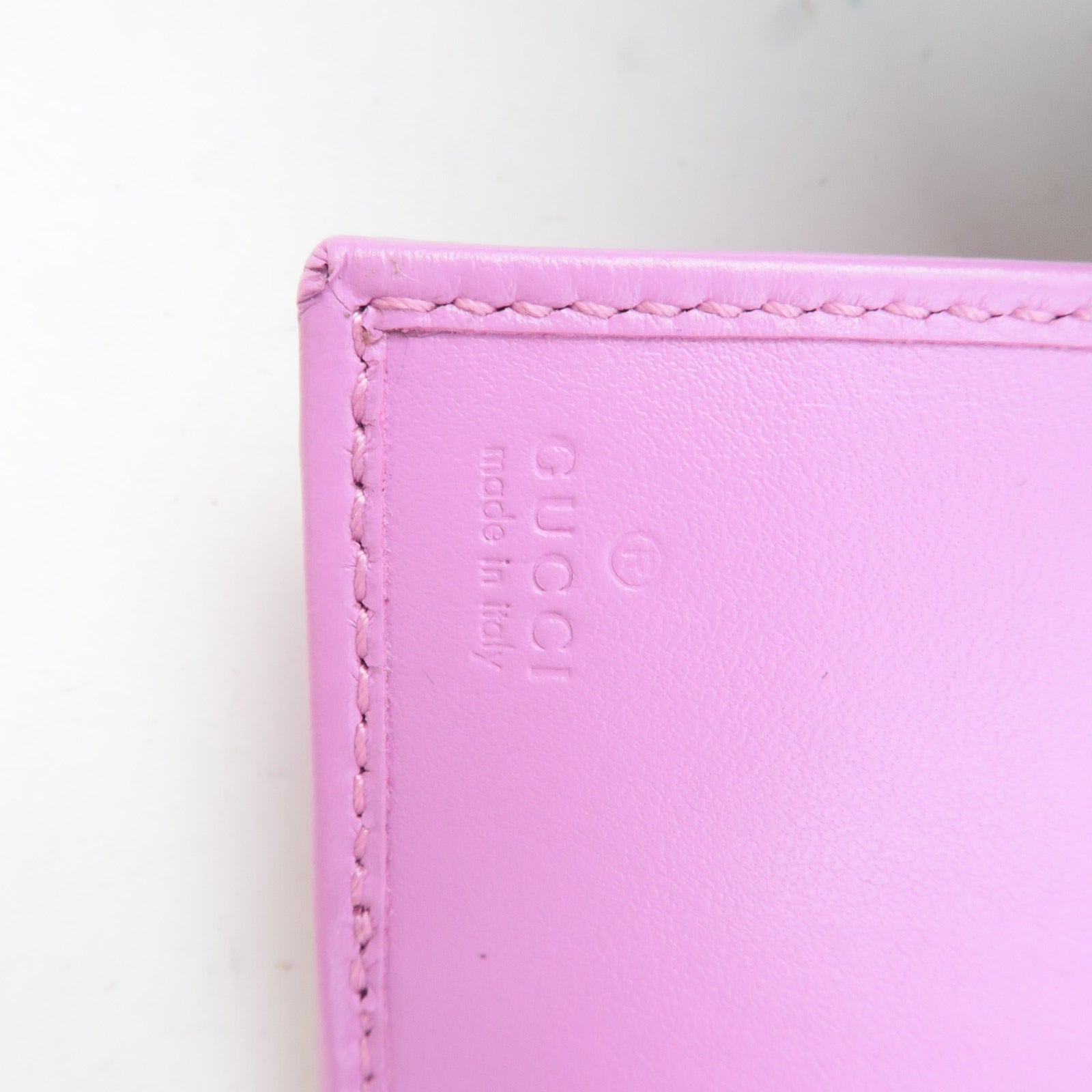 GUCCI GG Marmont GG Canvas Wallet Pink Yellow 783121