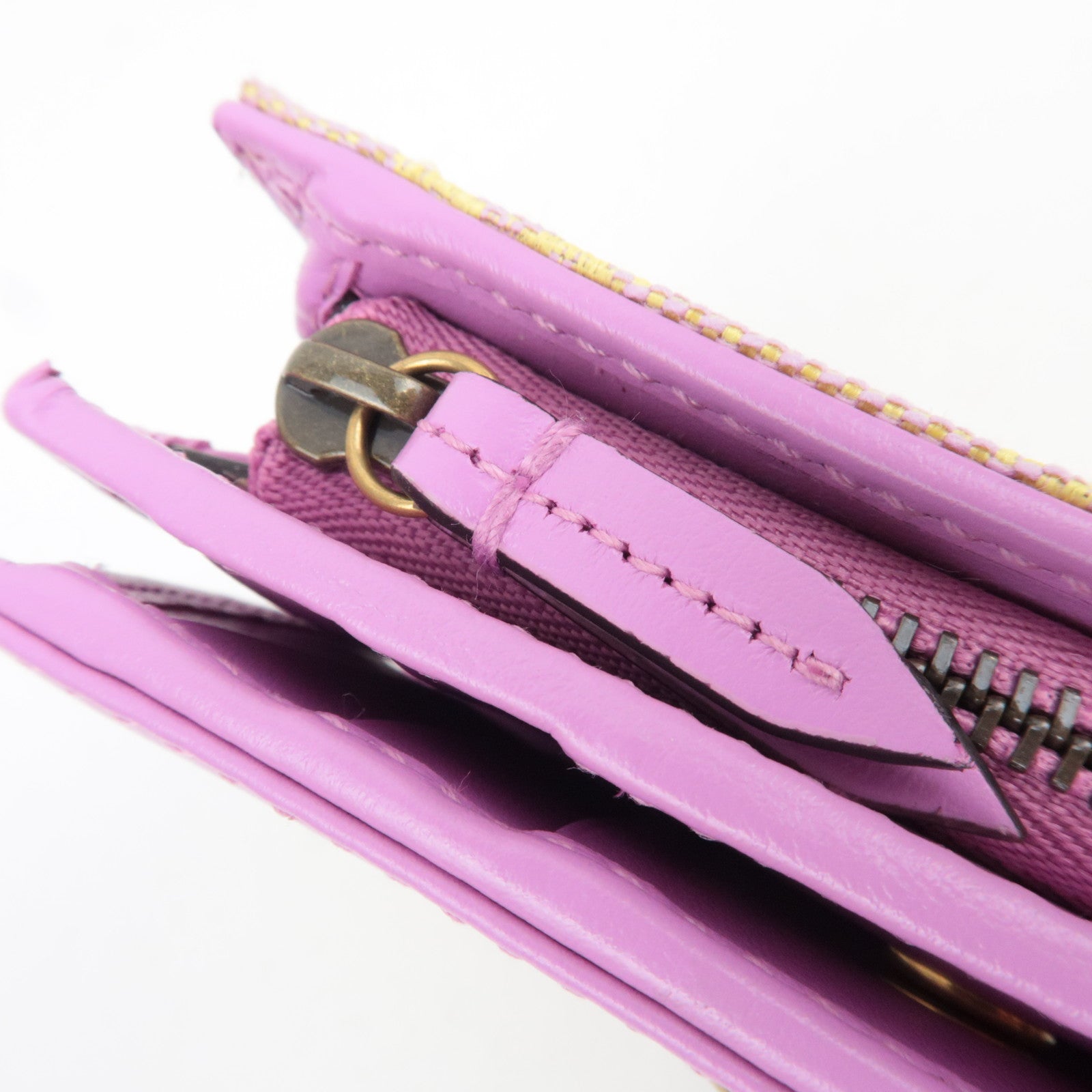 GUCCI GG Marmont GG Canvas Wallet Pink Yellow 783121