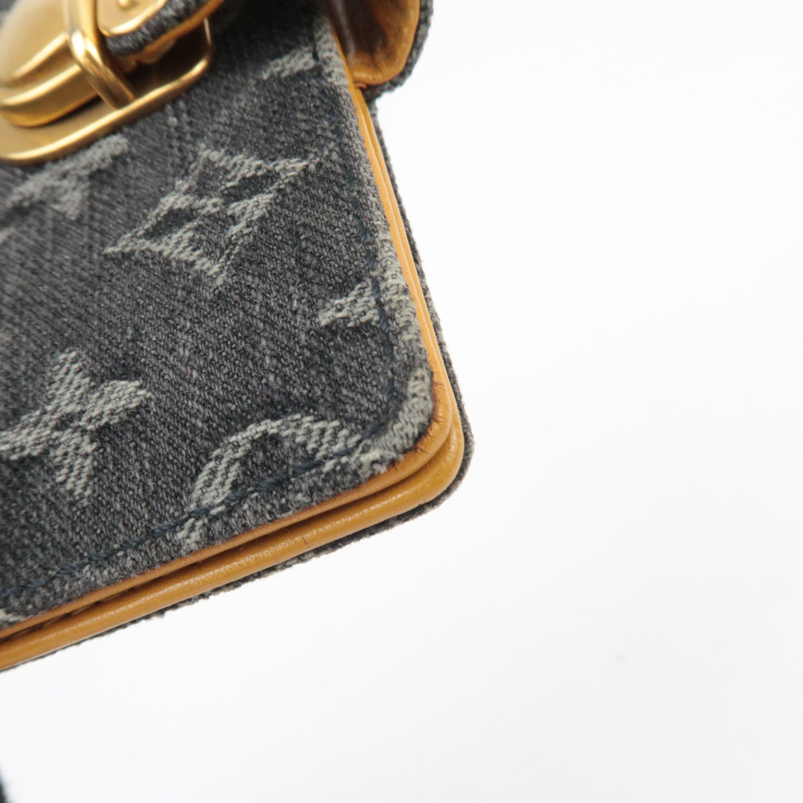 Louis Vuitton Monogram Denim Agenda PM Planner Cover Noir R21038
