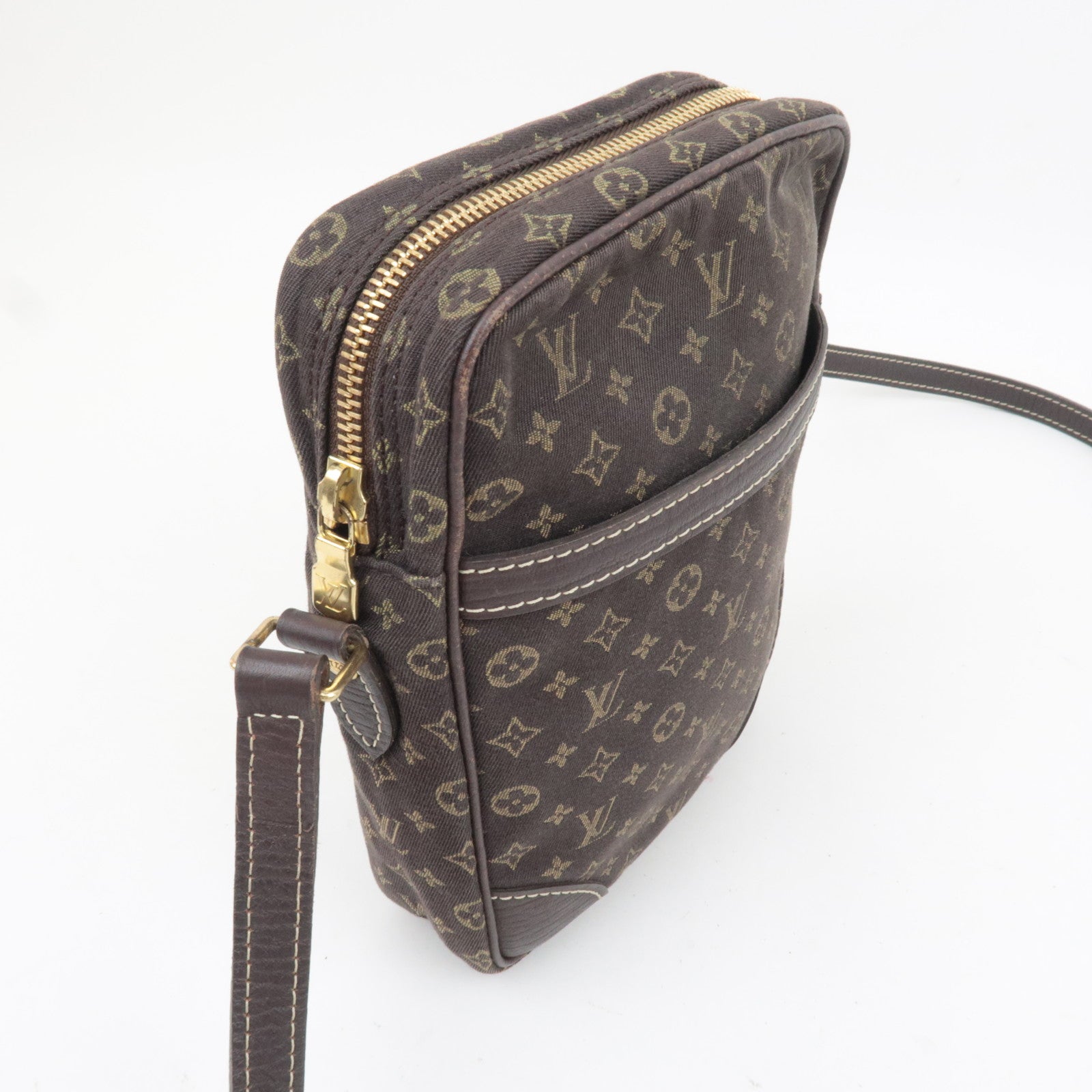 Louis Vuitton Monogram Mini Lin Danube Shoulder Bag Ebene M95228