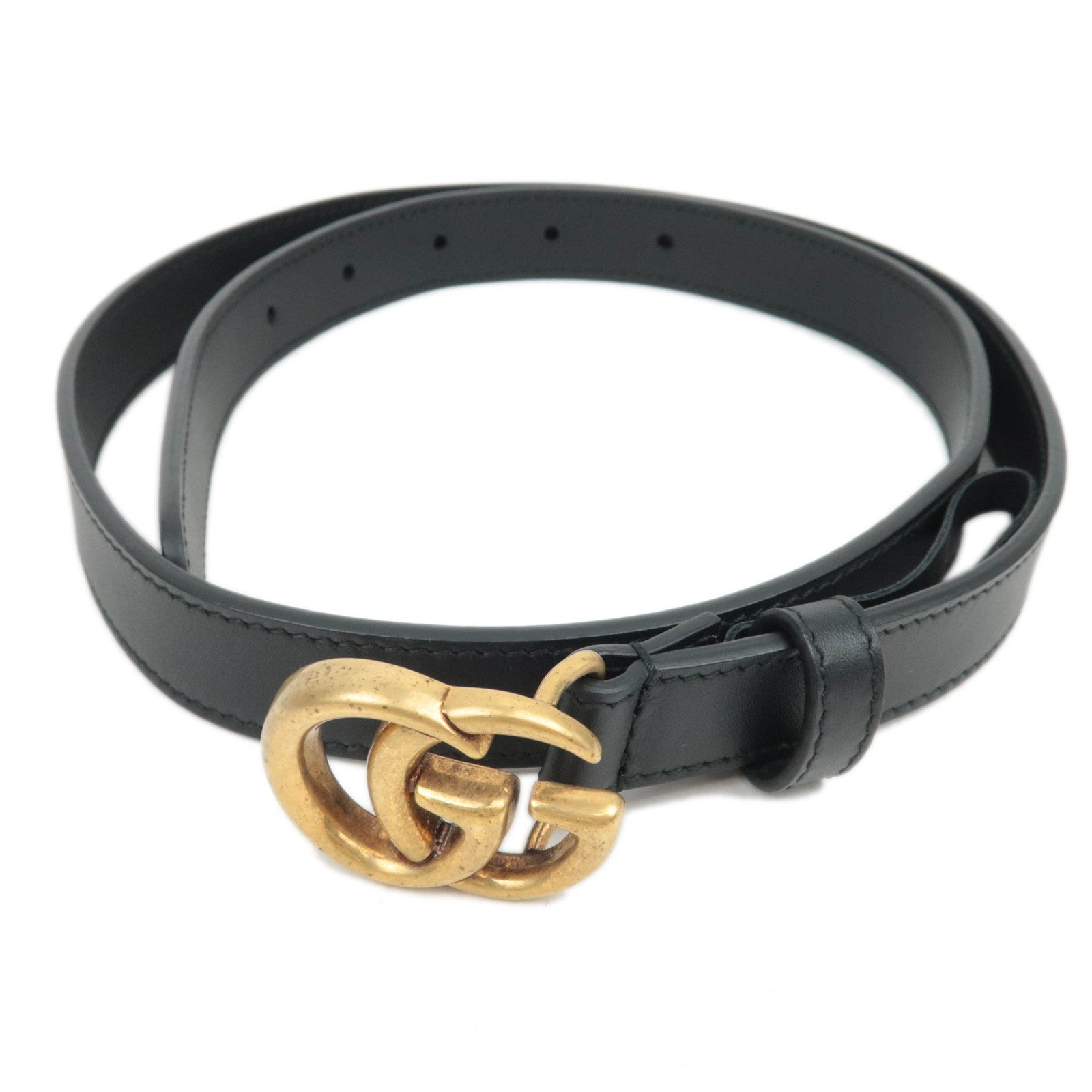 GUCCI GG Marmont Leather Belt 80/32 Black 40941788327
