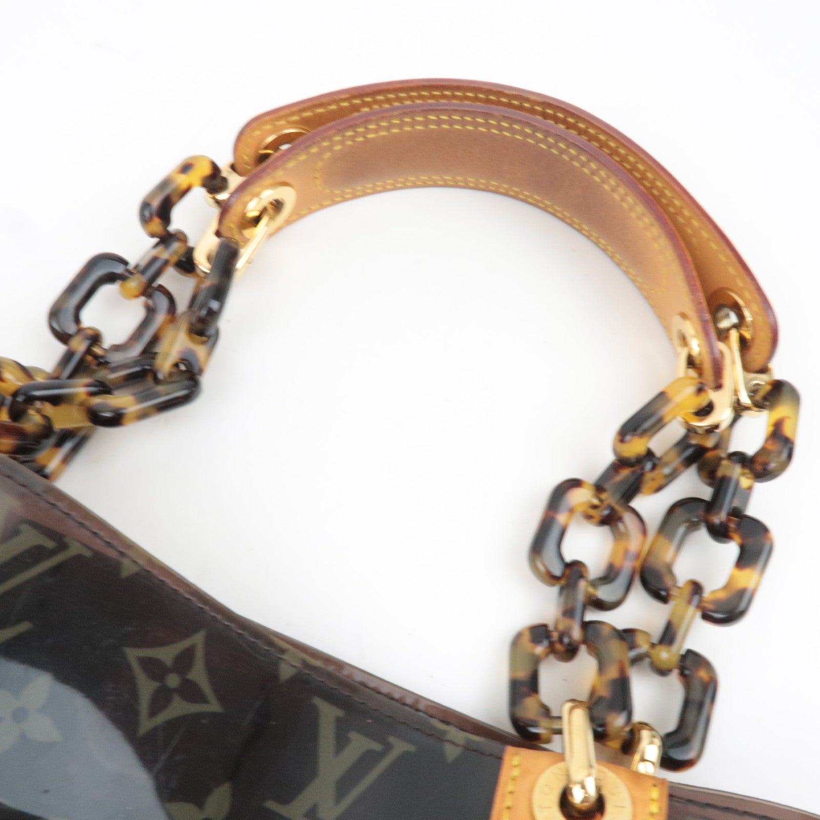 Louis Vuitton Monogram Vinyl Cabas Amble PM Handbag Clear Brown M92502