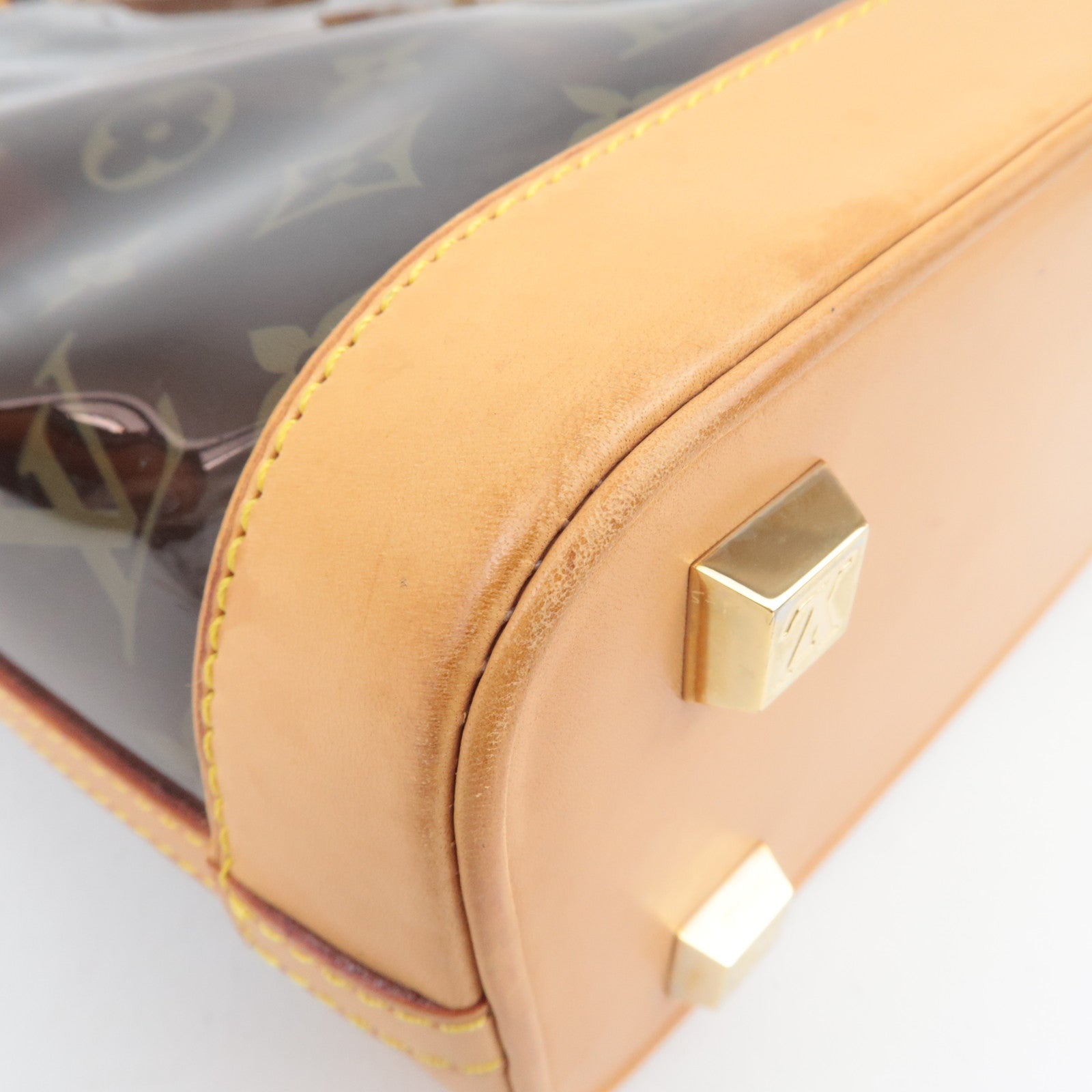 Louis Vuitton Monogram Vinyl Cabas Amble PM Handbag Clear Brown M92502
