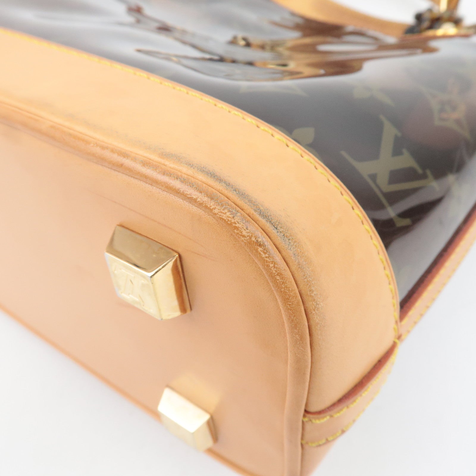 Louis Vuitton Monogram Vinyl Cabas Amble PM Handbag Clear Brown M92502