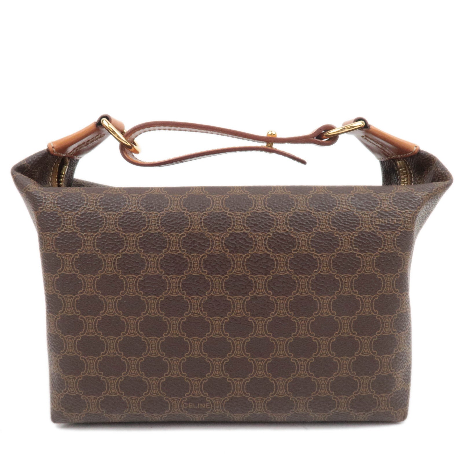 CELINE Macadam PVC Leather Handbag Brown88341