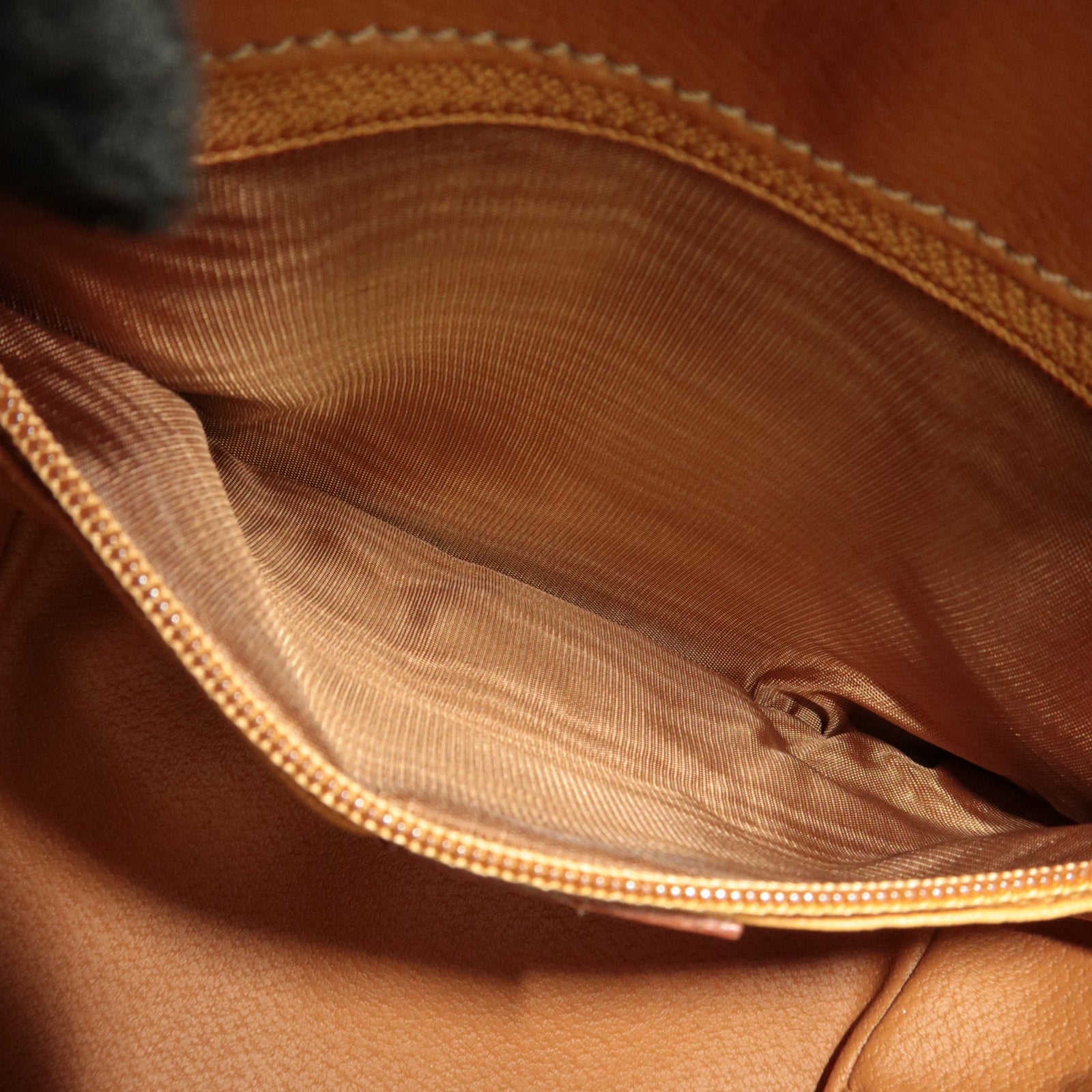 CELINE Macadam PVC Leather Handbag Brown