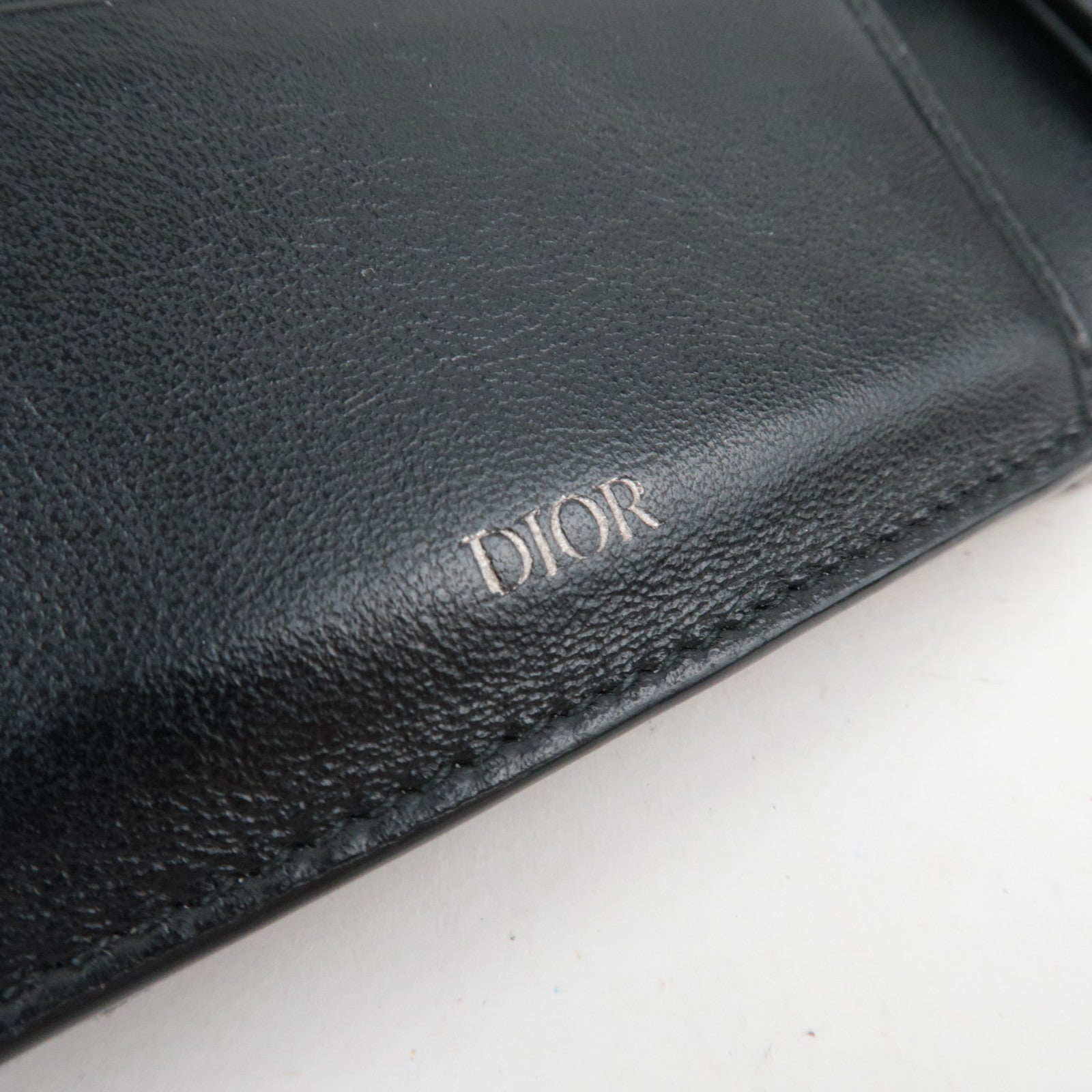 Christian Dior Oblique Trotter Jacquard Wallet Navy