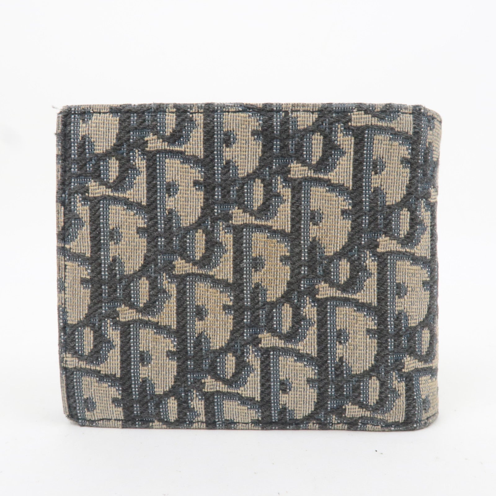 Christian Dior Oblique Trotter Jacquard Wallet Navy